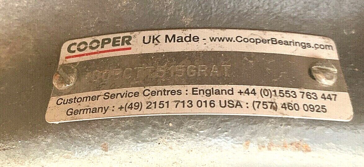 Cooper 100BCTT515GRAT Bearing; Split to Shaft; Take Up Unit