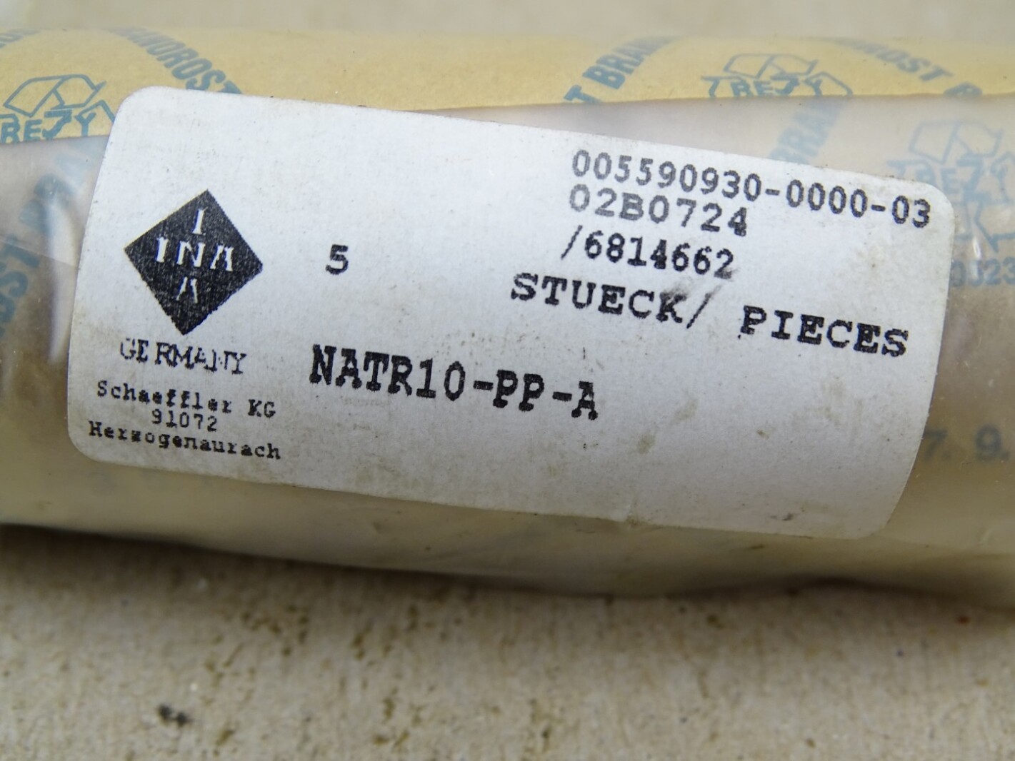(5) INA Roller Bearing 30mm x 10mm x 15mm , NATR10-PP-A