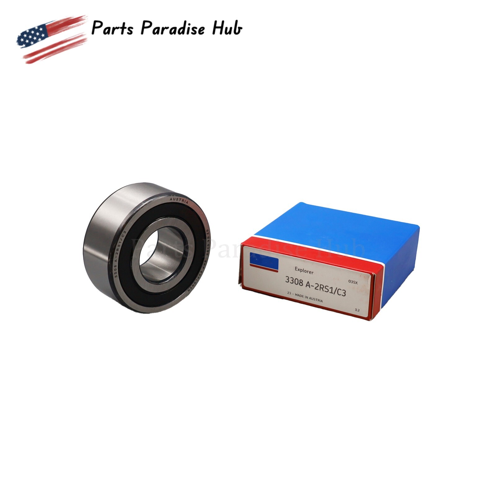 For SKF 3308 A 2RS1/C3 Double Row Angular Contact Ball Bearing 40x90x36.5mm US