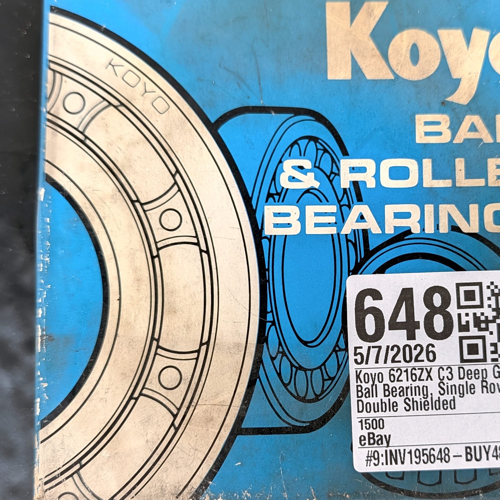 Koyo 6216ZX 6216ZZX C3 Deep Groove Ball Bearing Single Row Double Shielded