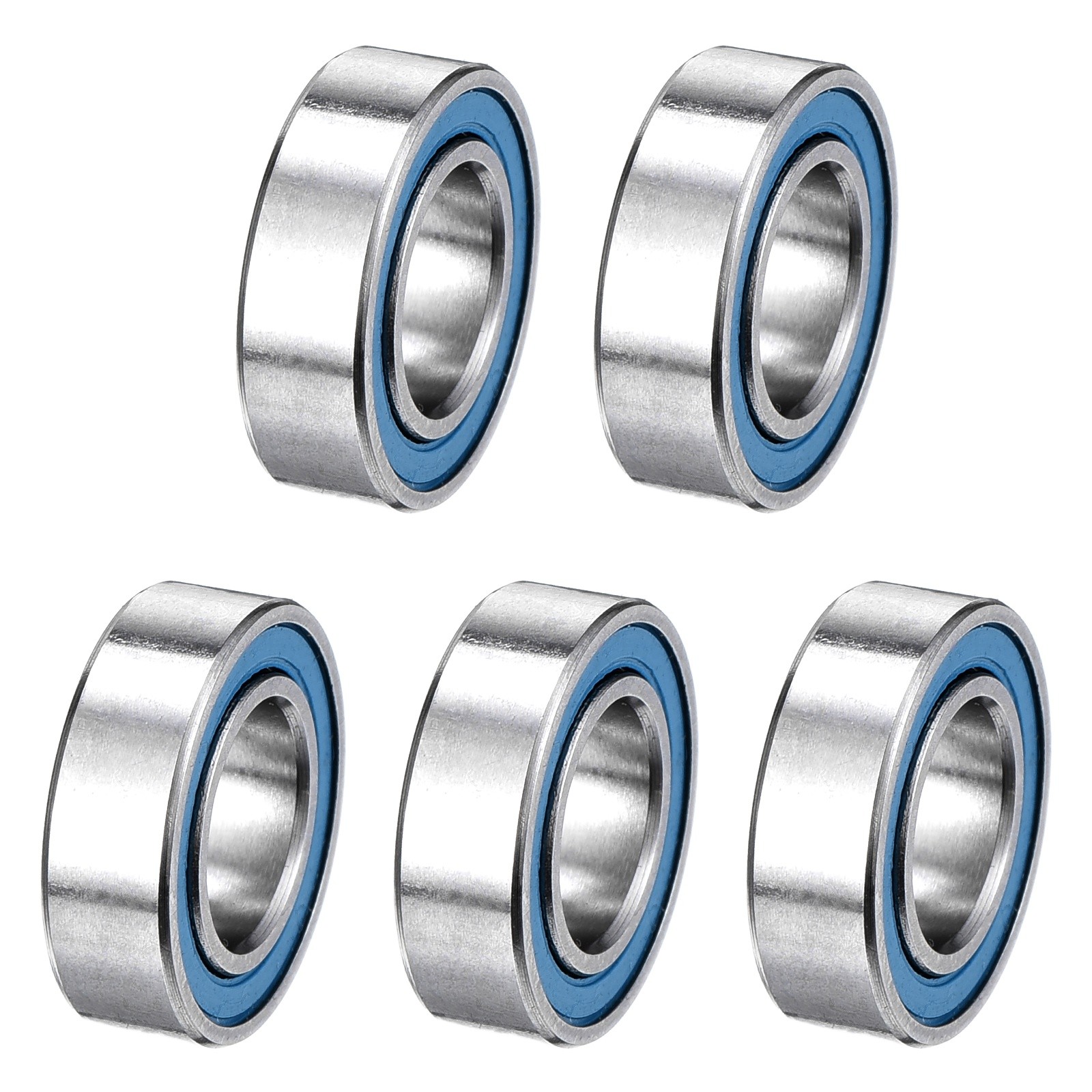 5Pcs MR137-2RS Deep Groove Bearing, 7x13x4mm Double Sealed Chrome Steel ABEC-7