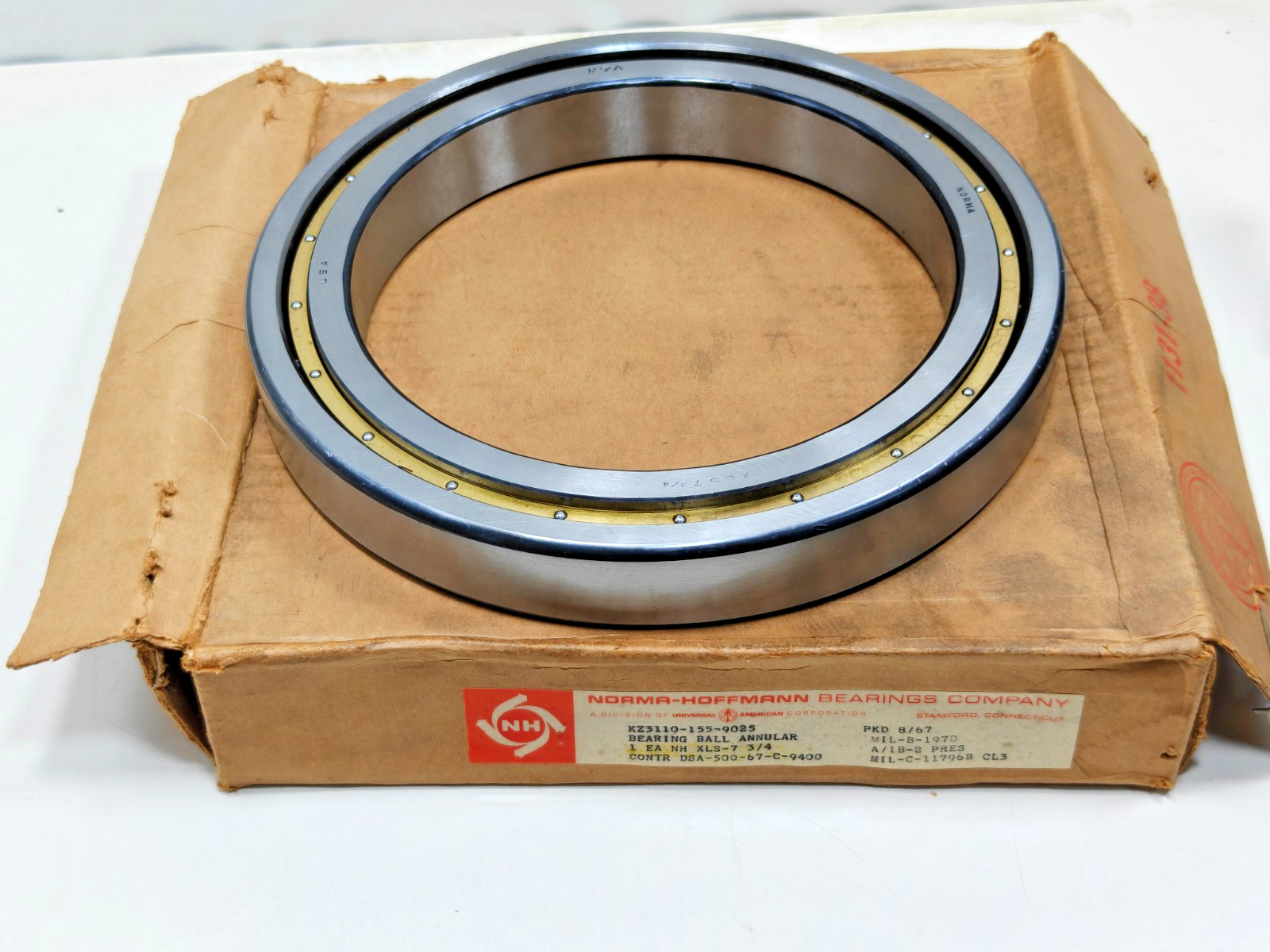 XLS 7-3/4 Norma-Hoffmann Ball Bearing XLS-7 3/4 , XLJ 7.3/4 x 10.5 x 1.375 in US