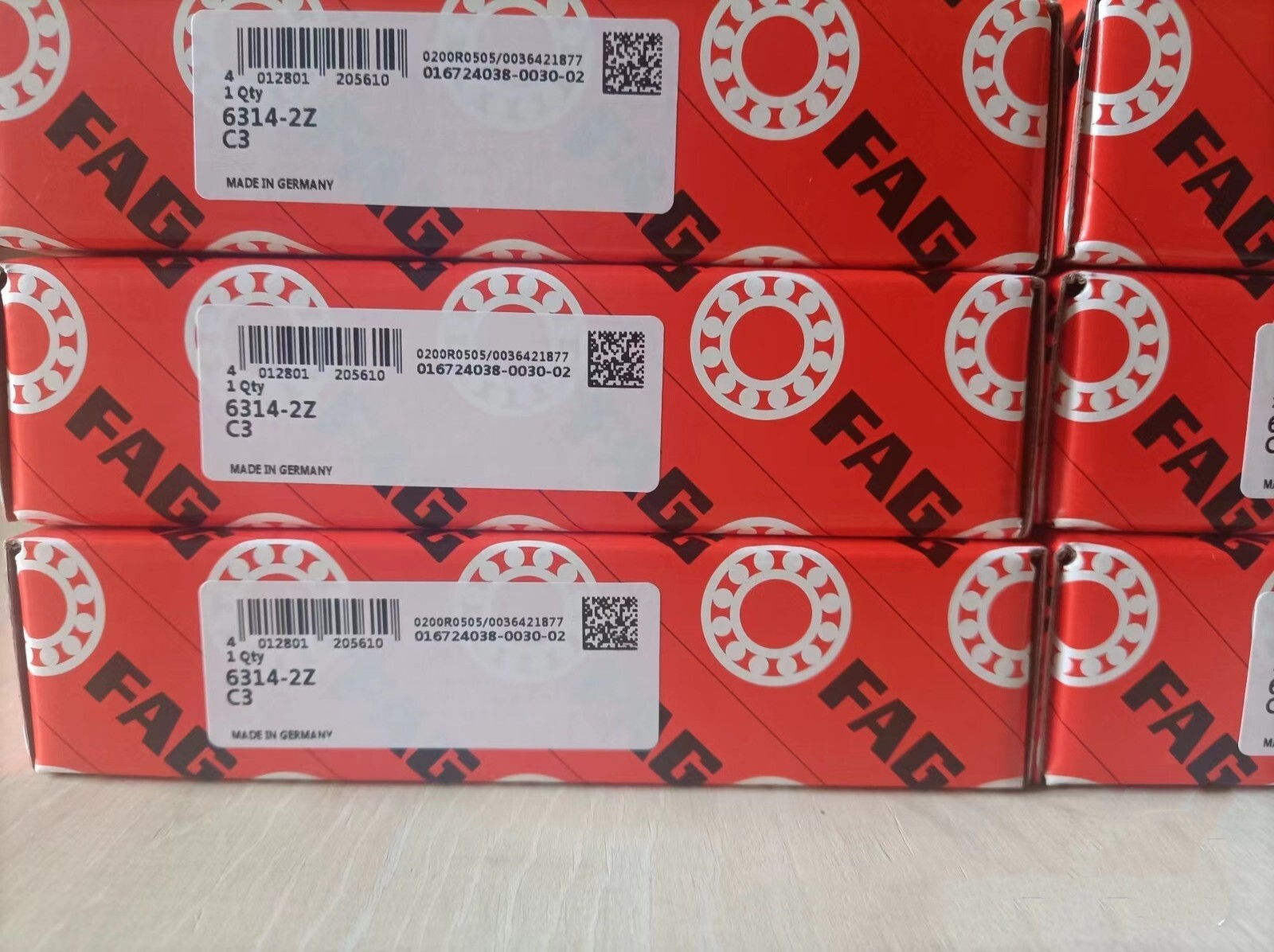 NEW FAG 6314-2Z-C3 Deep Groove Ball Bearing 1PCS #DC