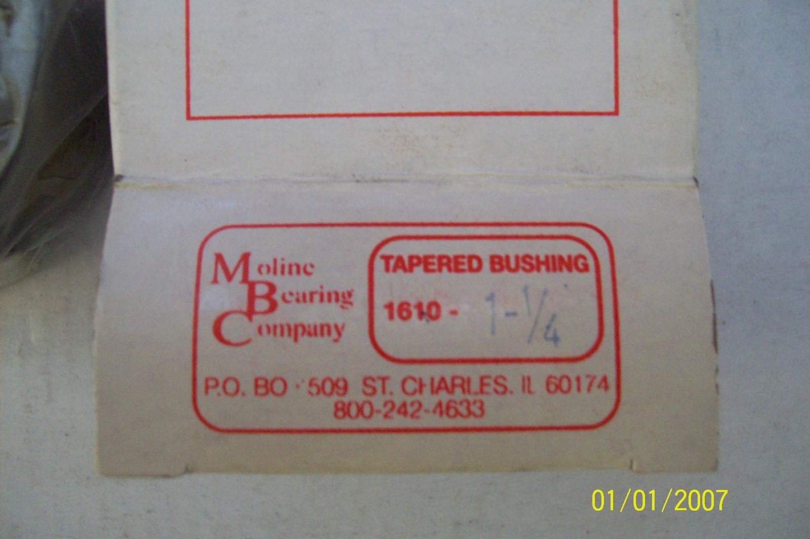 “LOT OF 2″ NEW 1610 TAPERED BUSHING BEARING 1610 , 1-1/4″ , 1610-1-1/4”