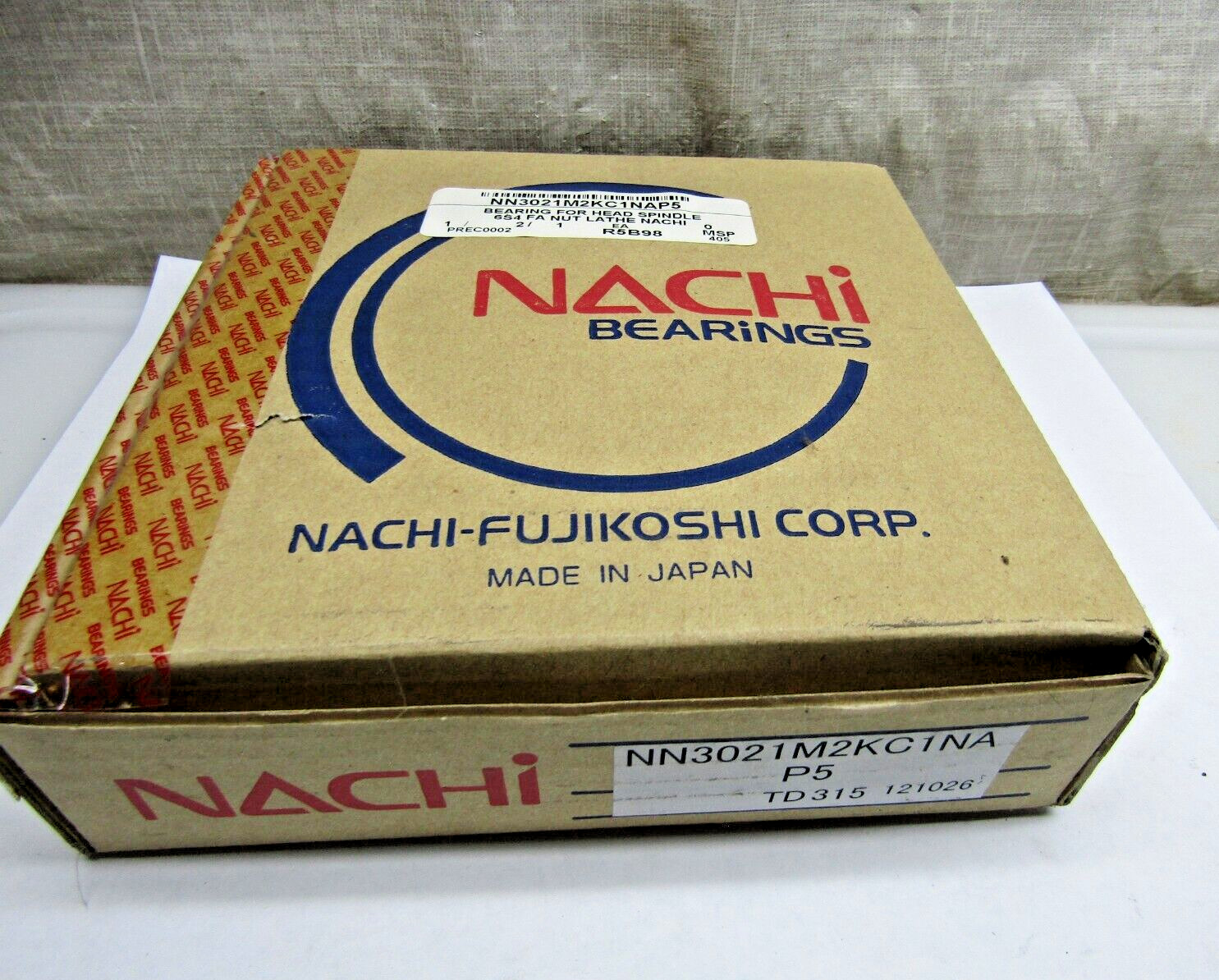 Nachi NN3021M2KC1NA P5 105mm X 160mm X 41mm Precision Cylindrical Roller Bearing