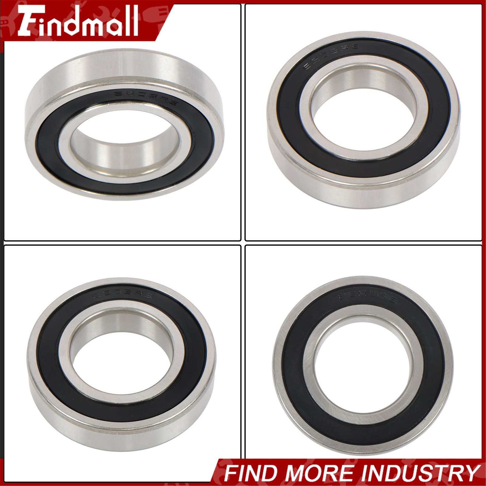 Findmall 6209-2RS Deep Groove Bearings 10 Pack 45mm x85mm x19mm Rubber Sealed