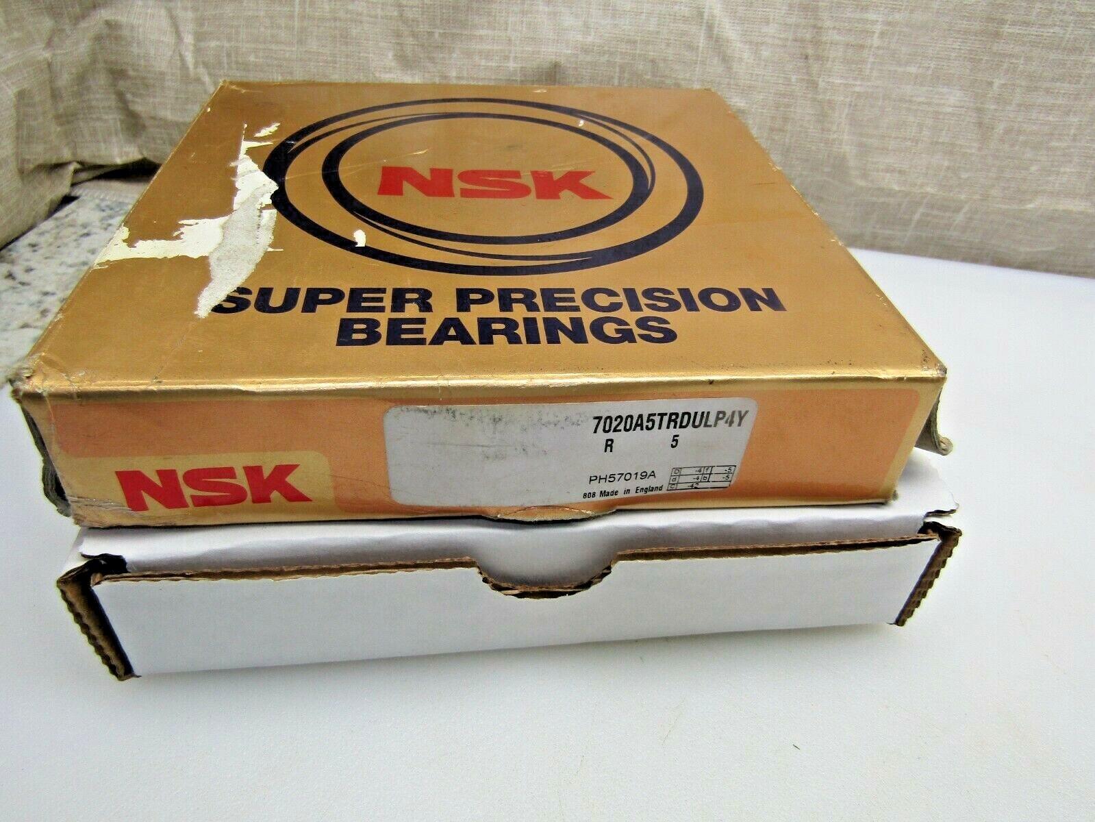 NSK 7020A5TRDULP4Y 100mm X 150mm X 48mm OA Super Precision 2 Bearing Set