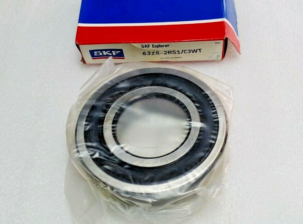 6315-2RS1/C3WT SKF Single Row Deep Groove Rubber Sealed Ball Bearing 75x160x37mm
