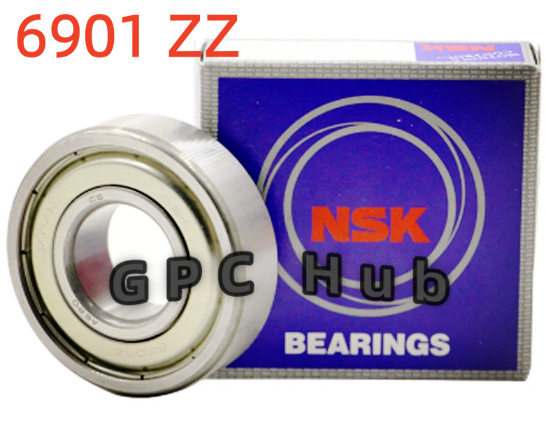 5PCS Brand New NSK 6901 ZZ Deep Groove Radial Ball Bearing 12x24x6mm Fast ship