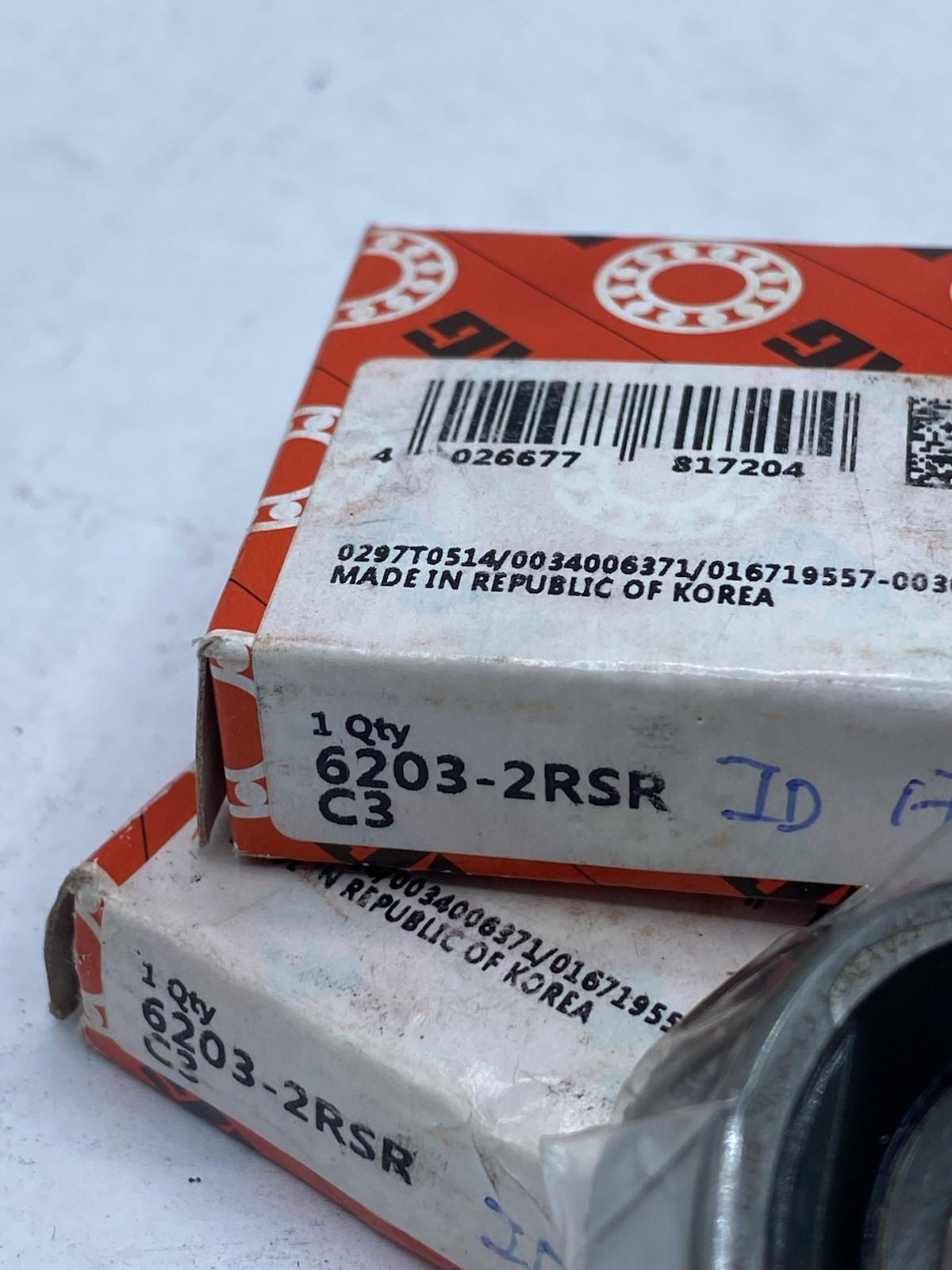 Lot Of 2 FAG 6203 2RSR C3 Radial Deep Groove Ball Bearing 17 mm Bore ID