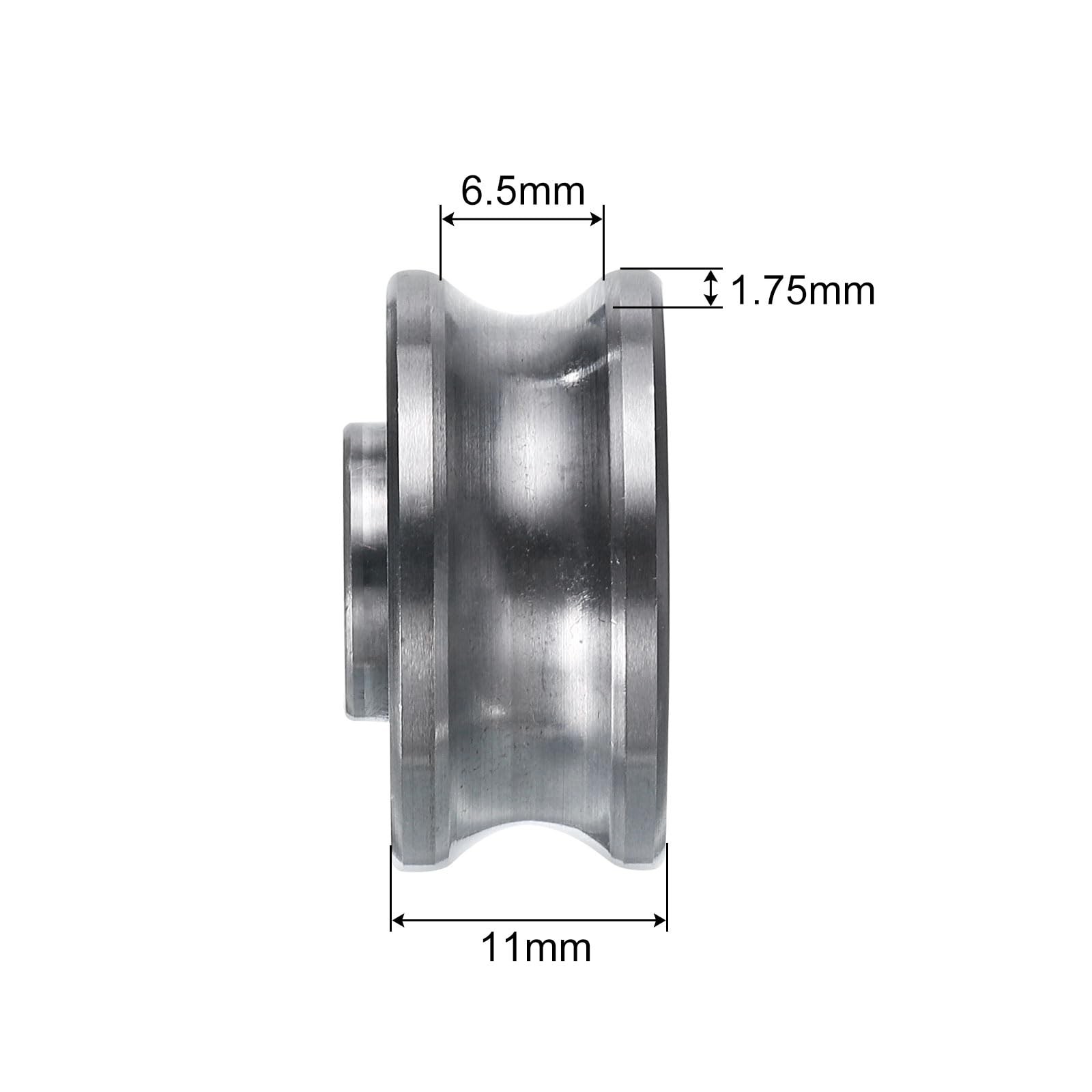 uxcell 8pcs SG20 U Groove Track Guide Bearing 6x24x11mm U SG20, silver
