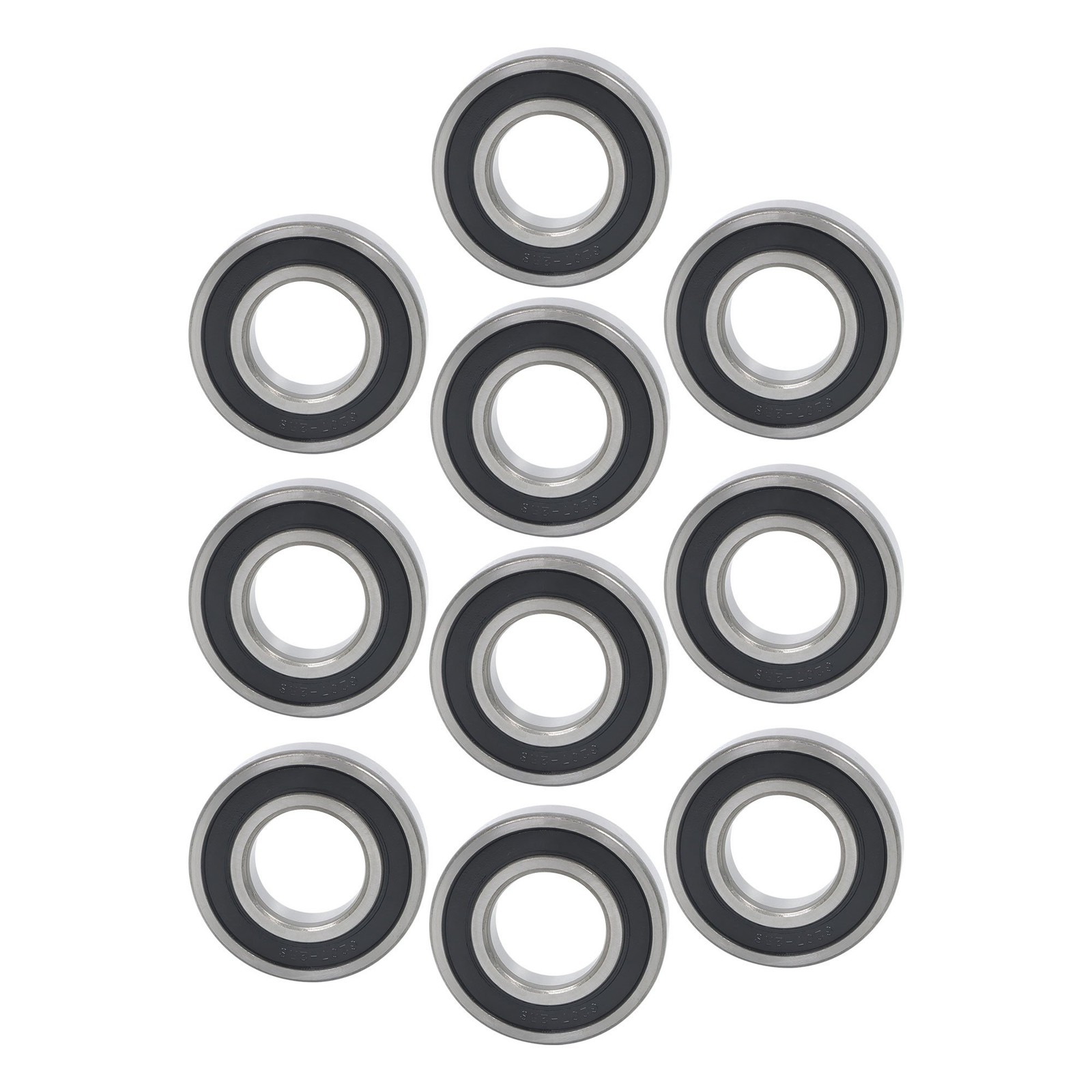 10pcs 6207-2RS Ball Bearings 35x72x17mm Double Rubber Sealed
