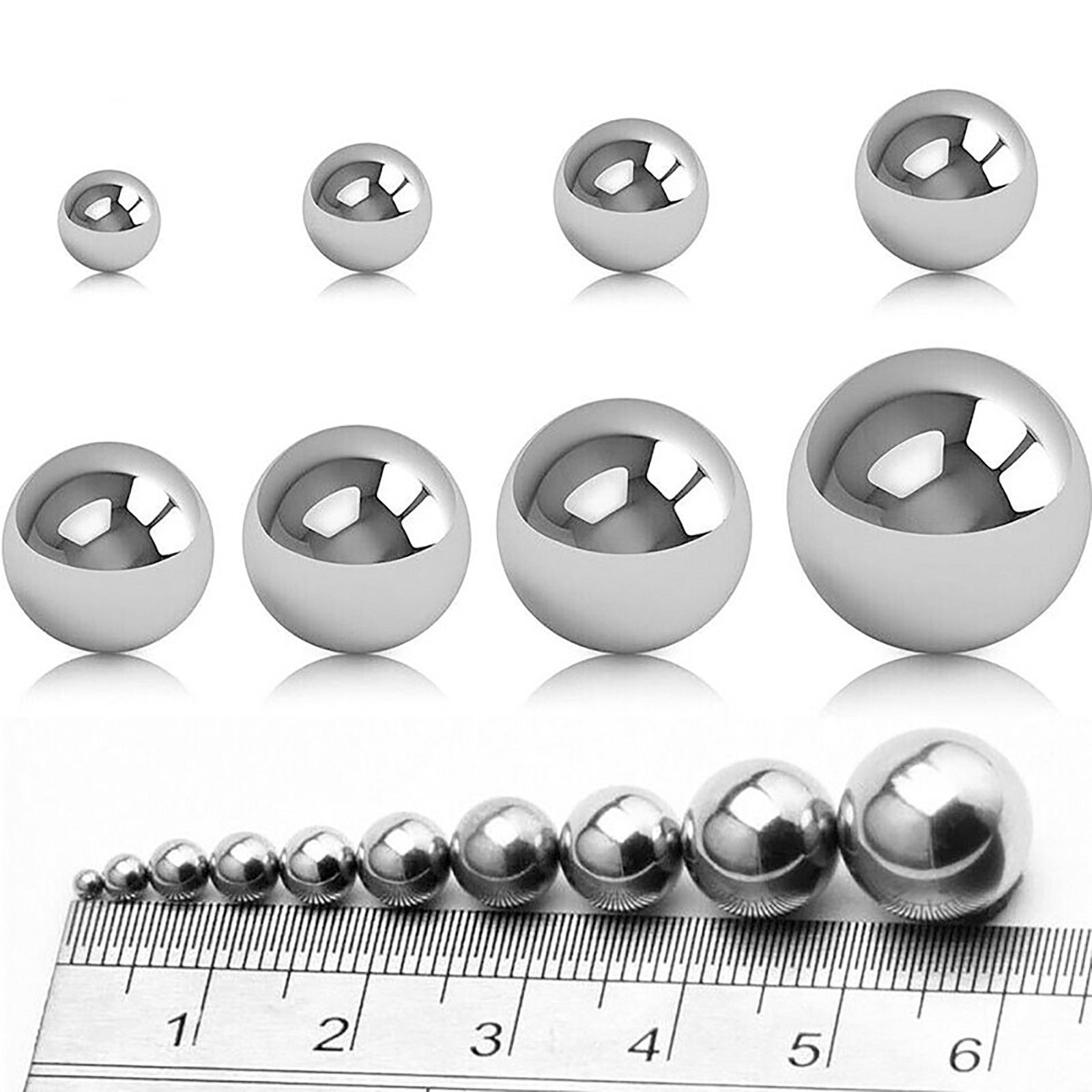 ClHigh-Precision 304 A2 Stainless Steel Bearing Balls – Solid Sizes 1mm to 90mm