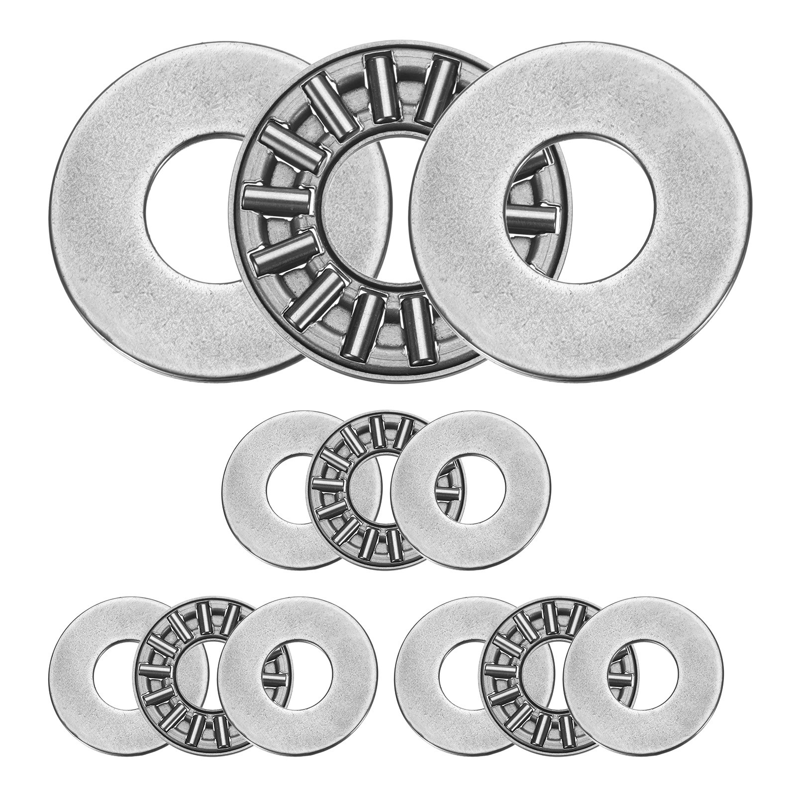 4 Sets AXK1024+2AS Thrust Needle Roller Bearings 10x24x4mm, P5 (ABEC 5)