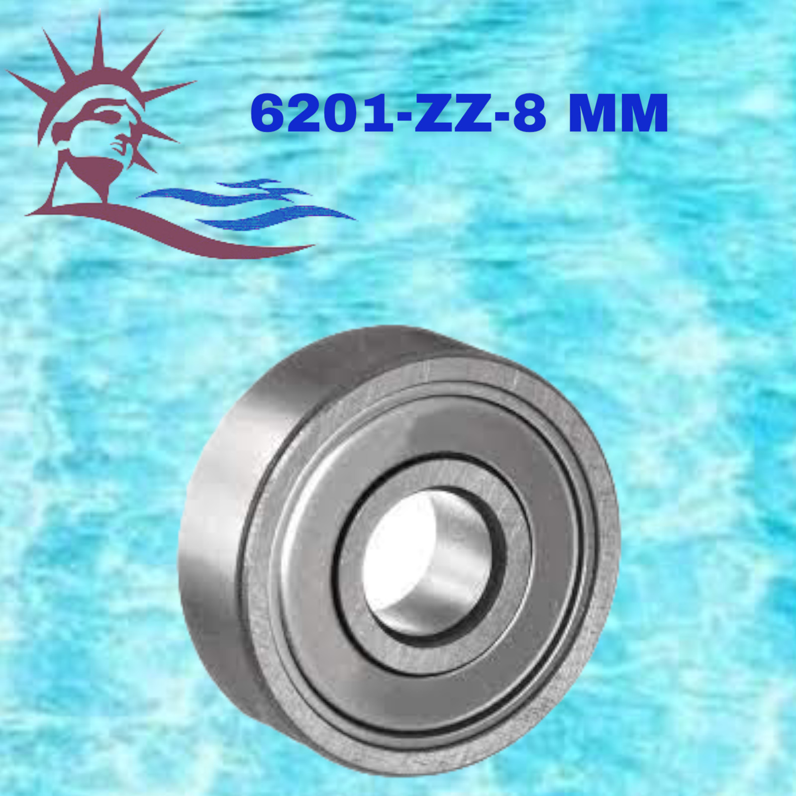 6201-ZZ-8EMQ WJB Radial Ball Bearing W/2 Shields(Emq) 1/2 Bore