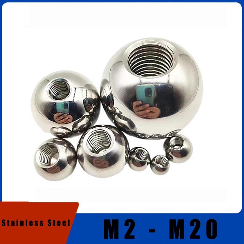 Stainless Steel Round Balls Bearings Smooth Metric With Half Thread M2 – M20