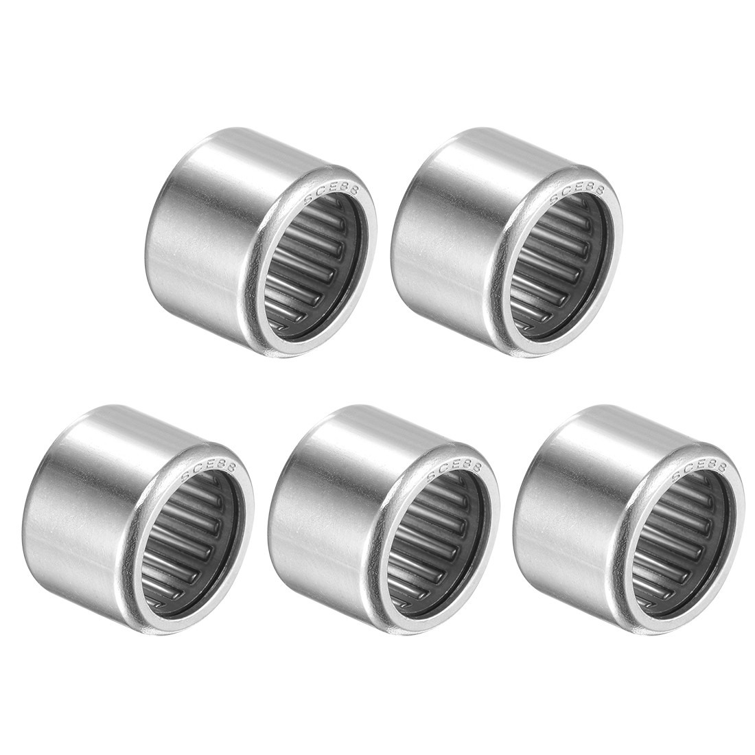 5pcs SCE88 Needle Roller Bearings Chrome Steel Open End 1/2″ x 11/16″ x 1/2″