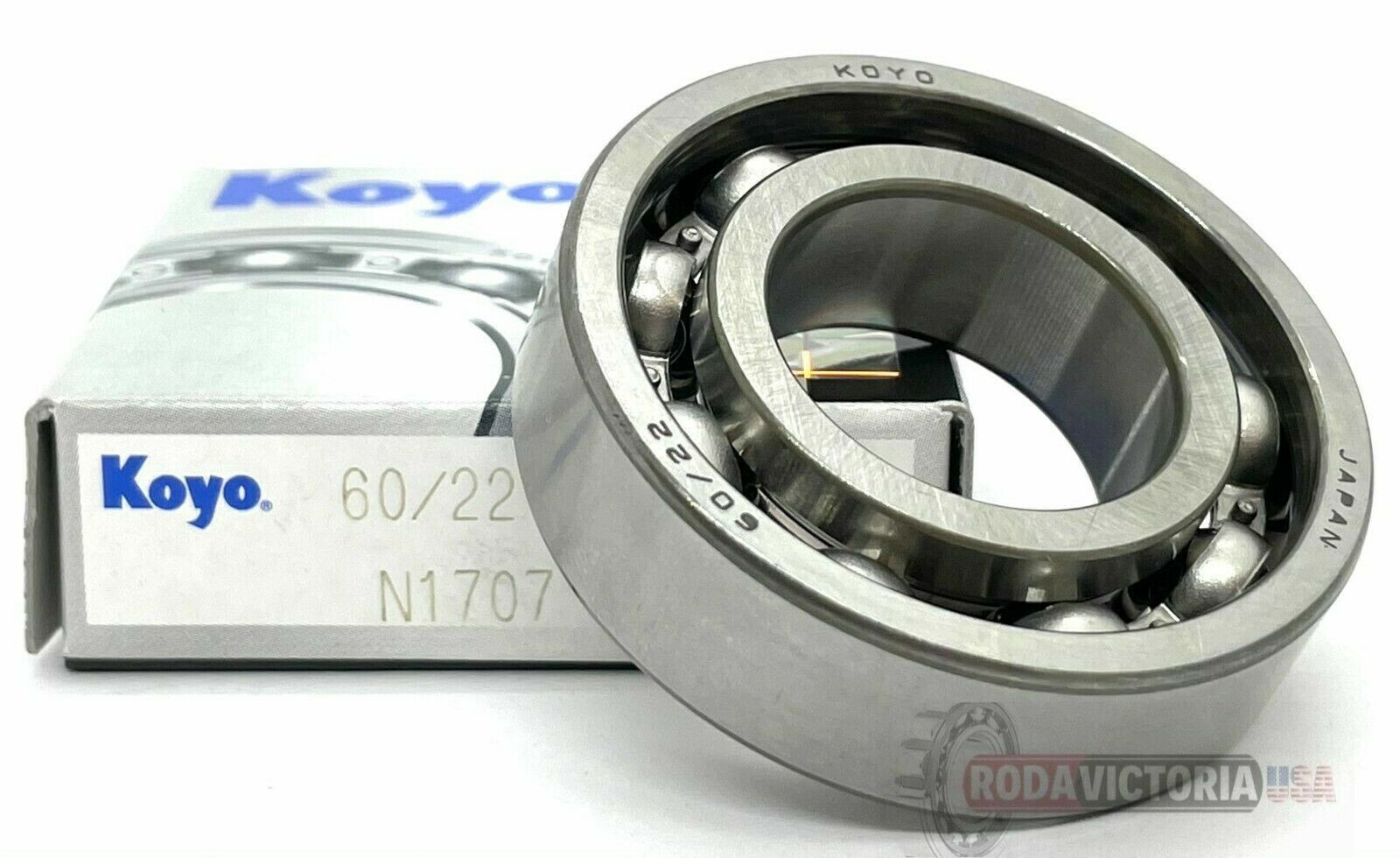KOYO JAPAN 60/22 DEEP GROOVE BALL BEARING, OPEN, NO SEALS 22x44x12 mm