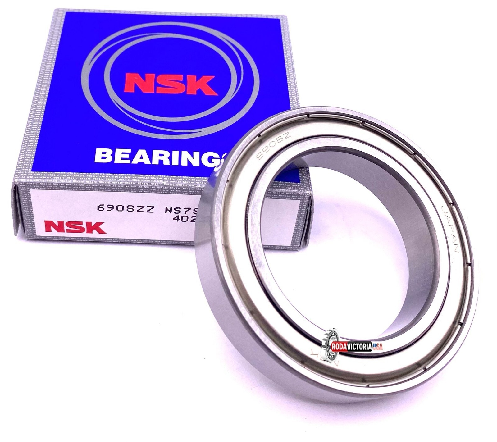 NSK Japan 6908 ZZ Deep Groove Ball Bearing, Metal Shielded 61908 40x62x12 mm