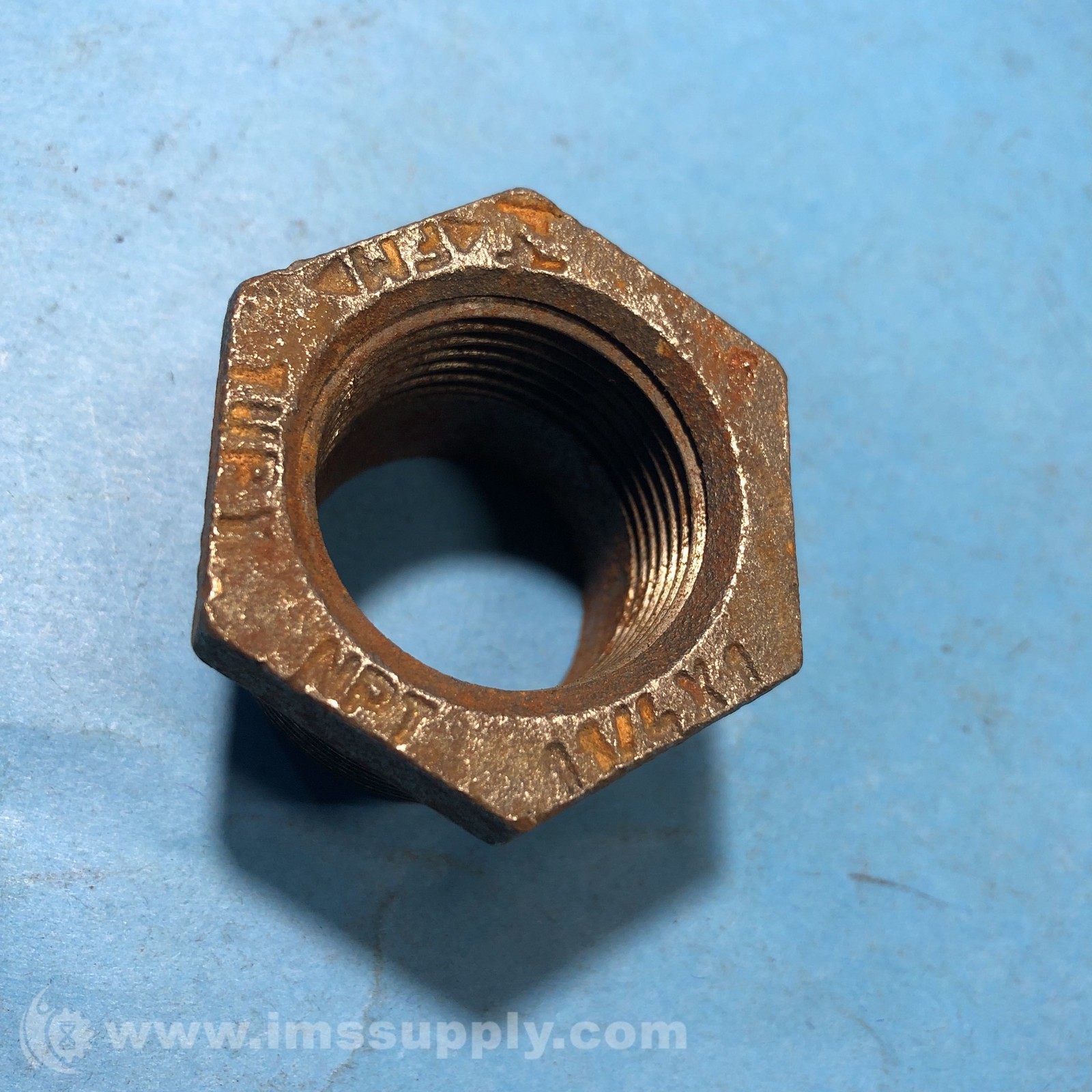 1-1/4 inch x 1 inch Hex Steel Bushing USIP