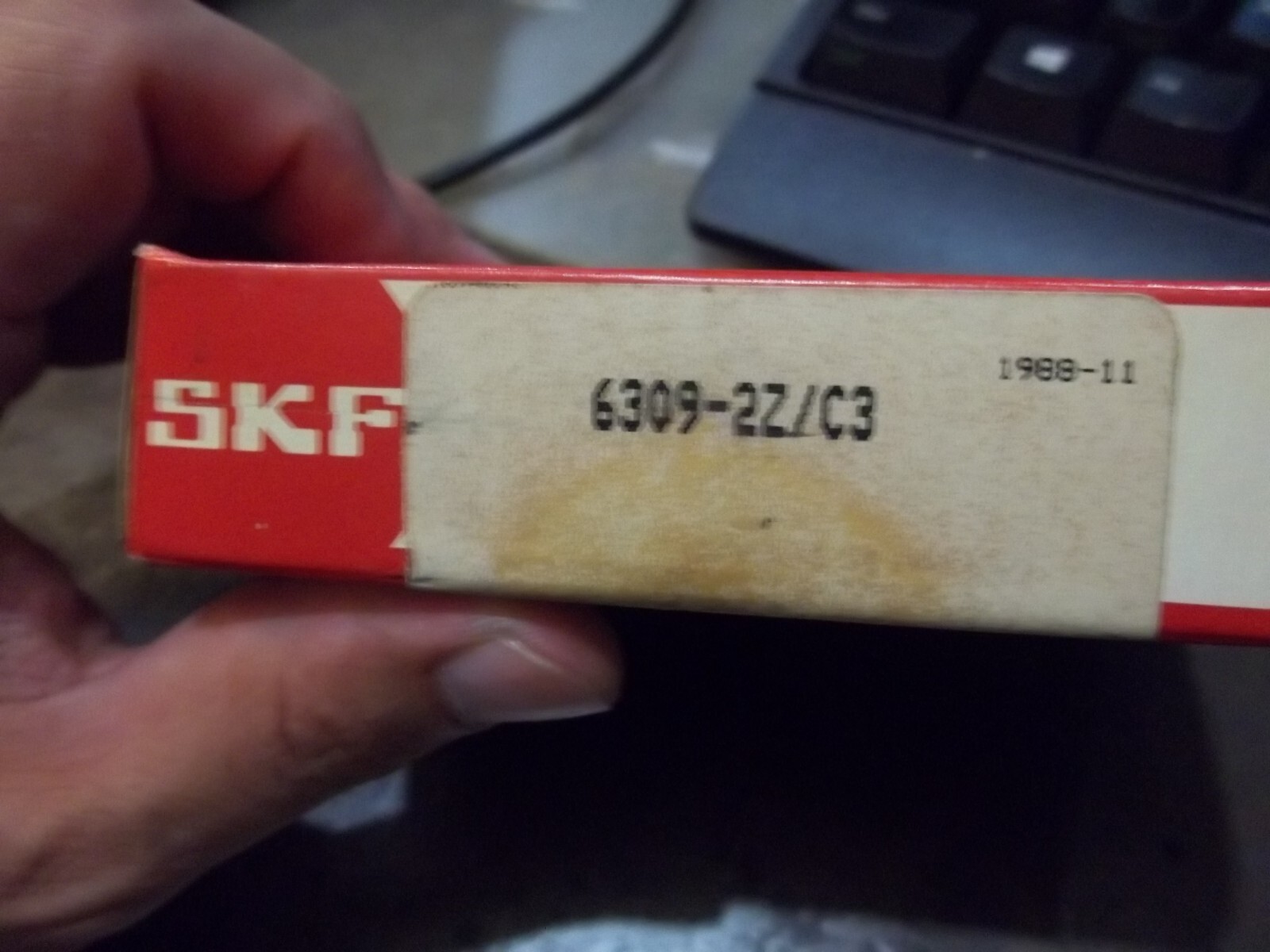 NIB SKF 6309 2ZJ/EM BEARING FACTORY SEALED BOX (208-1)