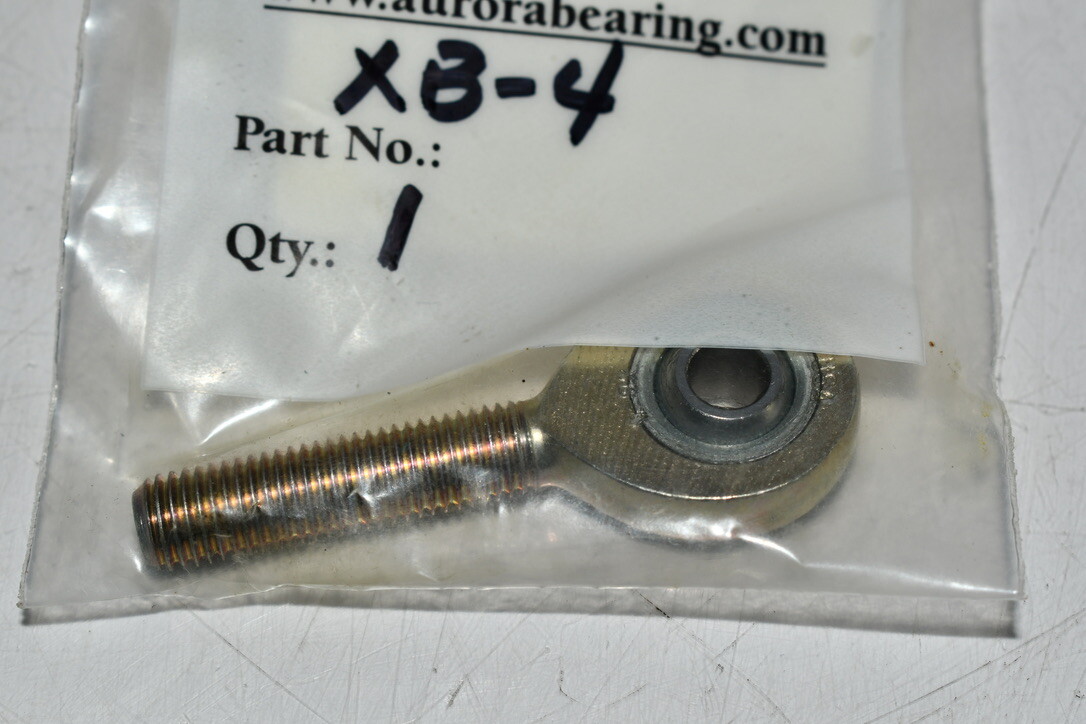 NEW Aurora Bearing XB-4 Male Threaded Left Hand Rod End – Bore Diameter: 0.2500