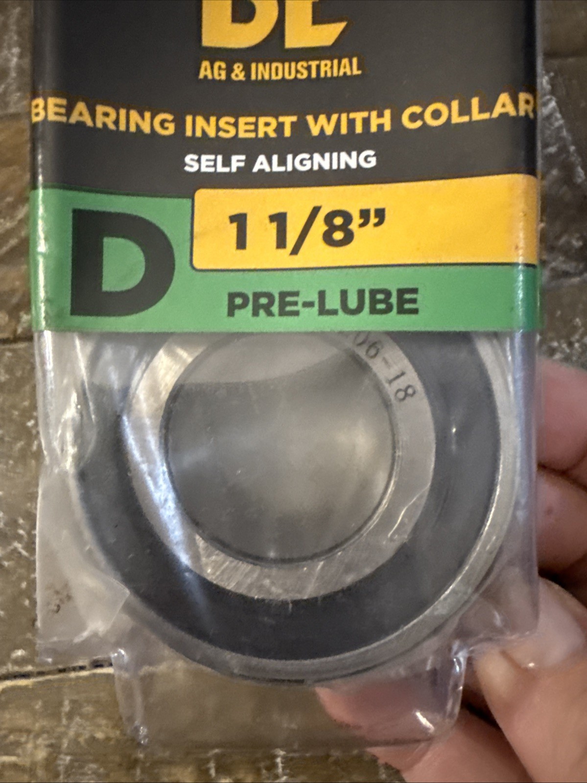 BE Co Bearing Insert With Collar 1-1/8”Pre Lube