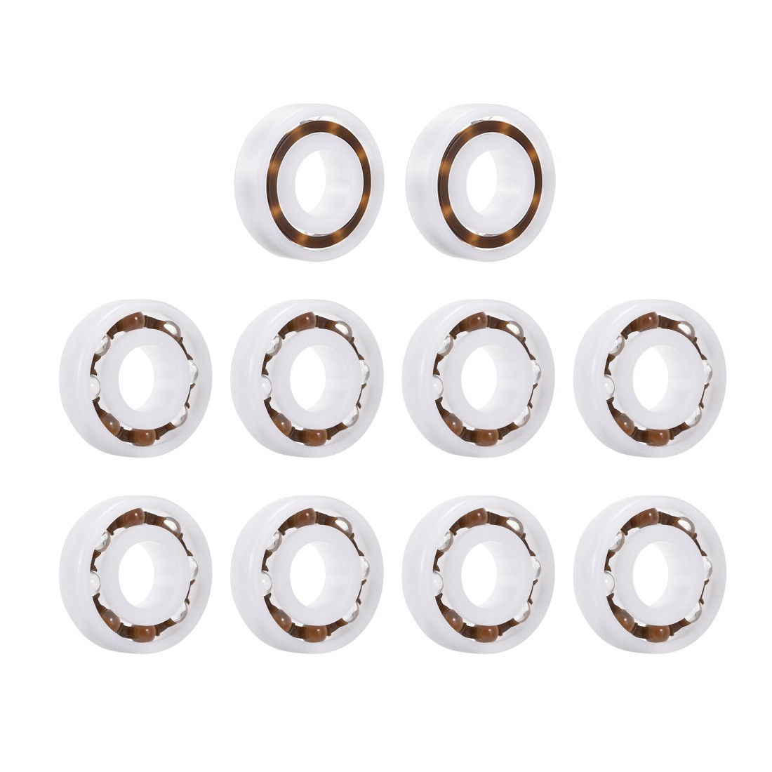 6001 Plastic Bearings 12x28x8mm Glass Ball Nylon Cage 10pcs