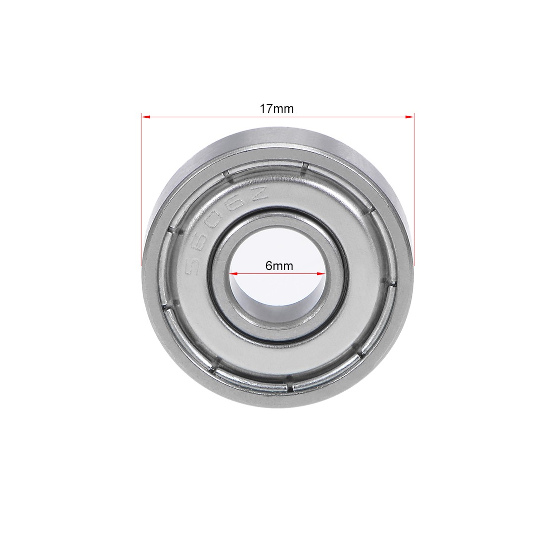 S606ZZ Stainless Steel Ball Bearing 6x17x6mm Double Shielded 606Z Bearings 2pcs