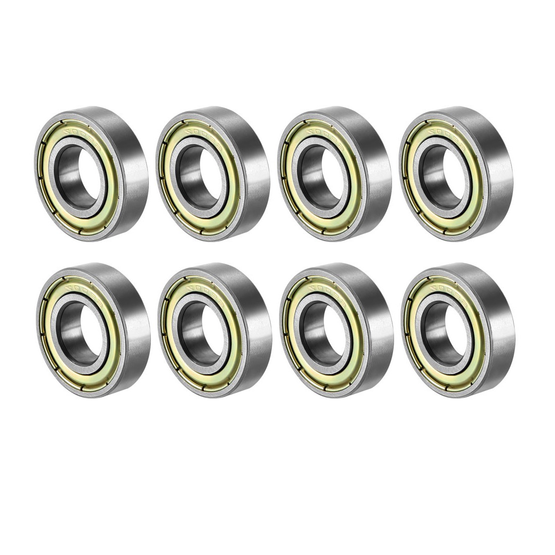 8Pcs 10x22x6mm Deep Groove Ball Bearings Double Shield Carbon Steel Bearings
