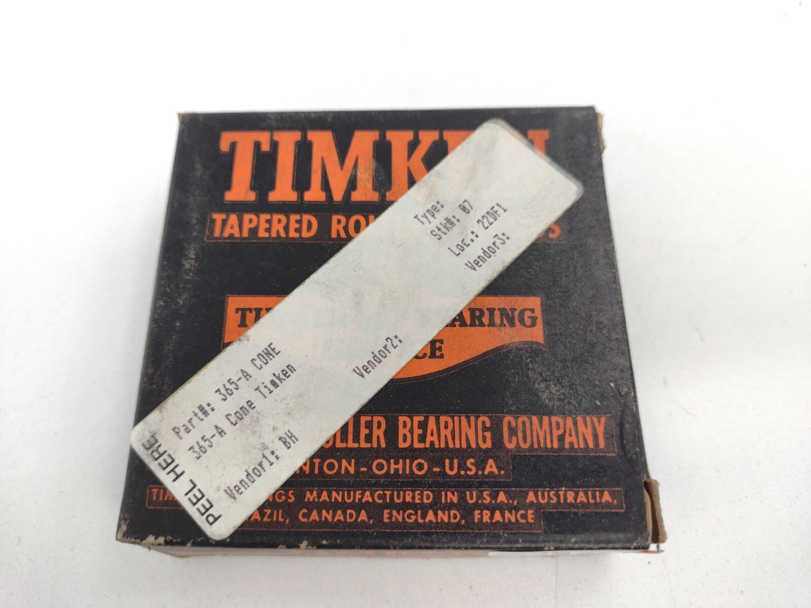 Timken 365-A Tapered Roller Bearing Cone 1-5/8 inch Bore