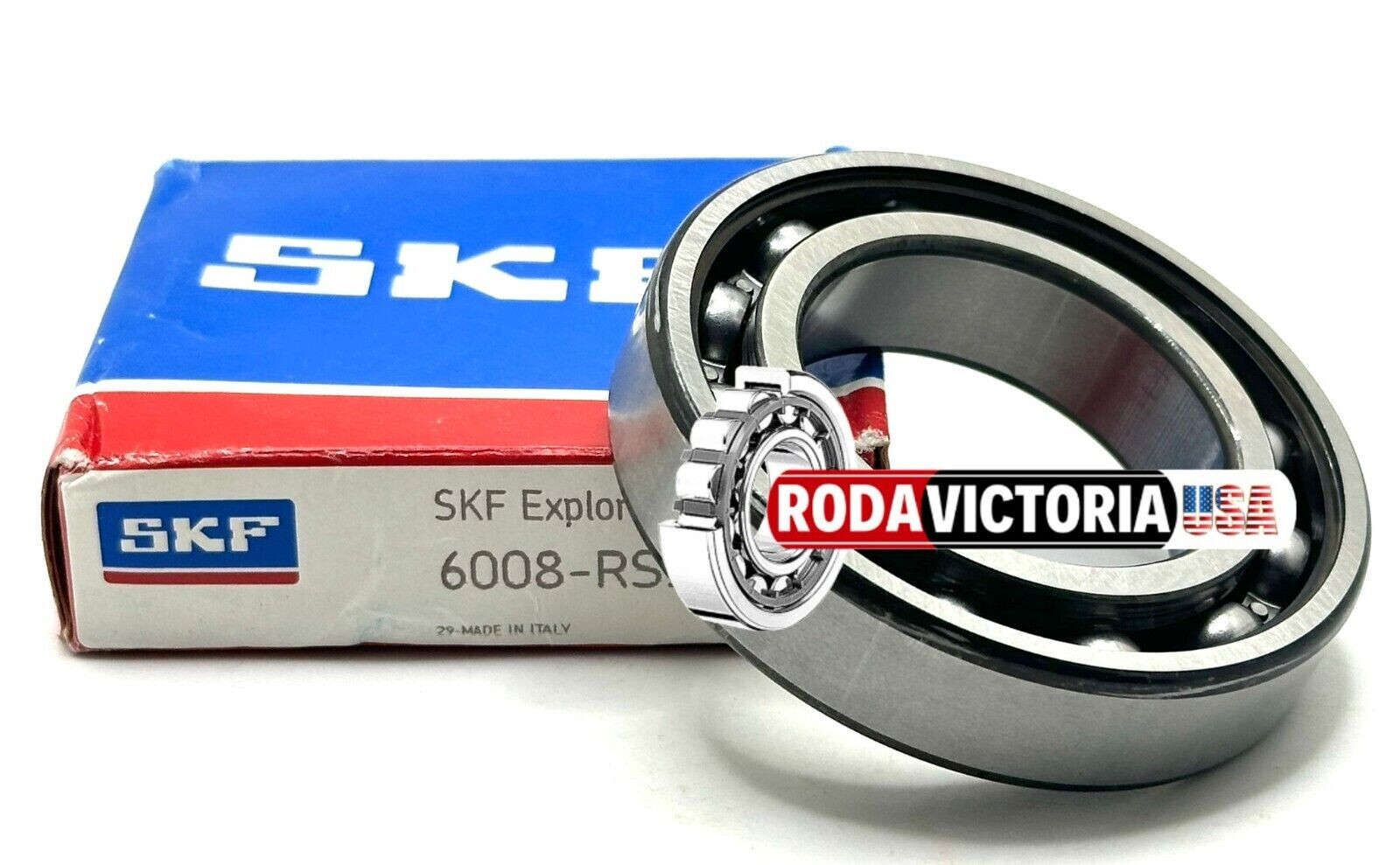 SKF 6008 RS1 C3 DEEP GROOVE BALL BALL BEARING, OPEN ONE SIDE 40x68x15 mm