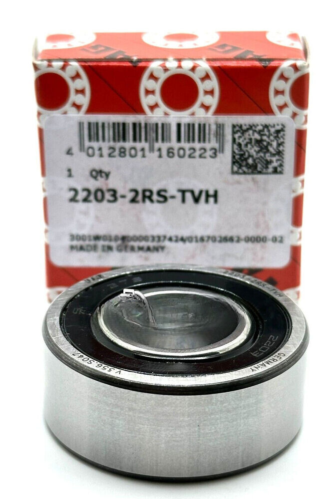 NEW FAG 2203 2RS TVH SELF ALIGNING BALL BEARING,RUBBER SEALED 17x40x16m
