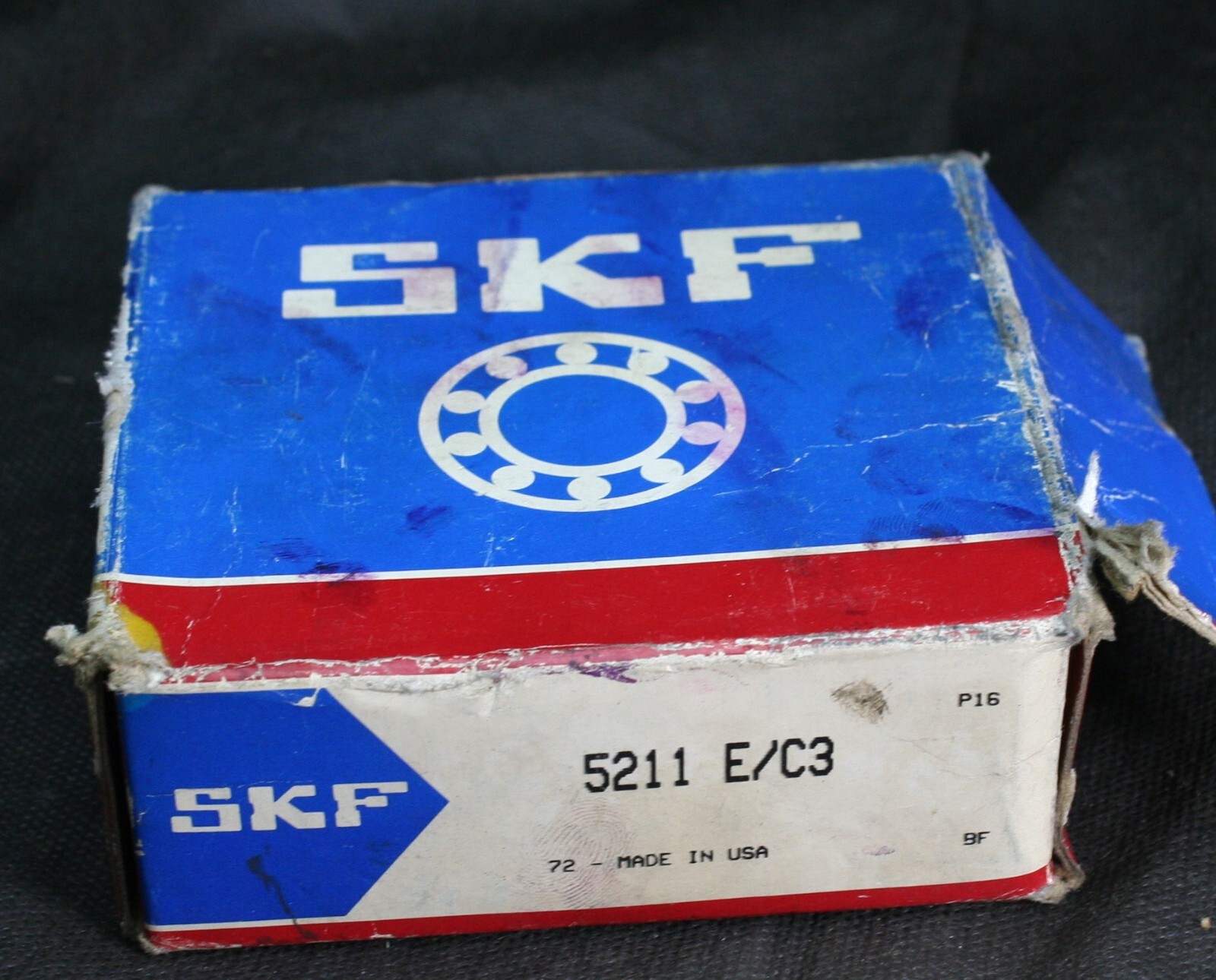 One (1) SKF 5211 E/C3 Angular Contact Bearing 55MM ID USA NEW