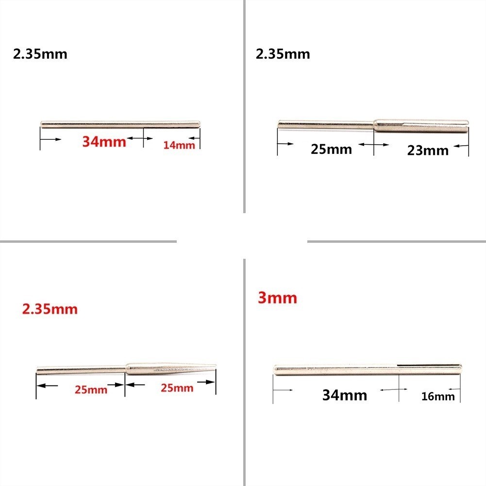 12x 2.35/3.0mm Sandpaper Abrasive Straight Split Mandrels Clip Type Rotary Tool