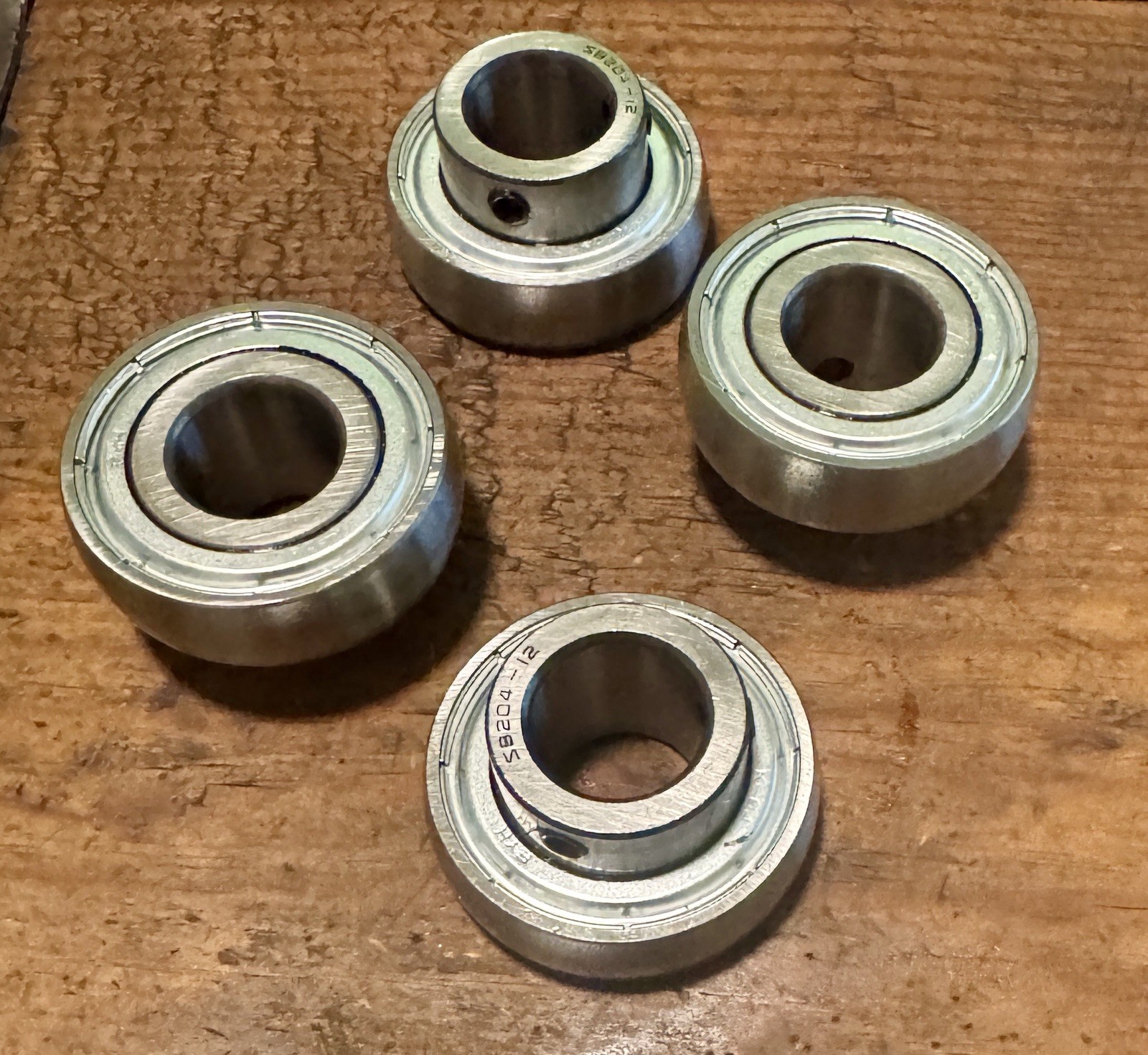 SB204-12 Insert Bearing 3/4″ Bore, Spherical OD, Set Screws (Qty 4)