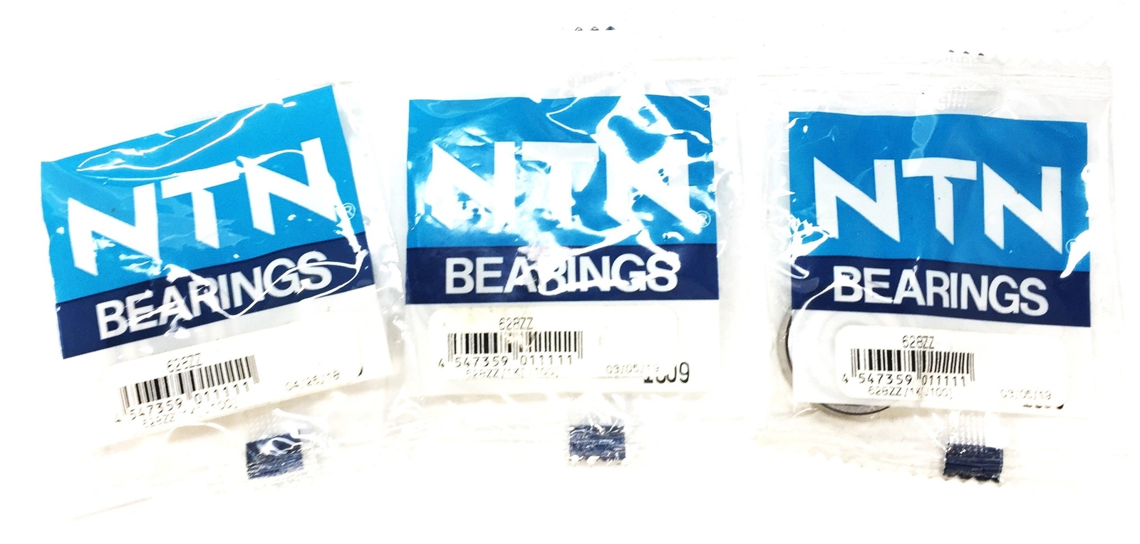 NTN Sealed Roller Ball Bearing 628ZZ (628Z) [Lot of 3] NOS