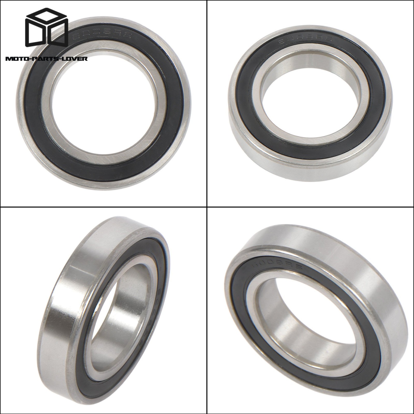 40x68x15mm 6008-2RS Bearings 10pcs Double Rubber Sealed