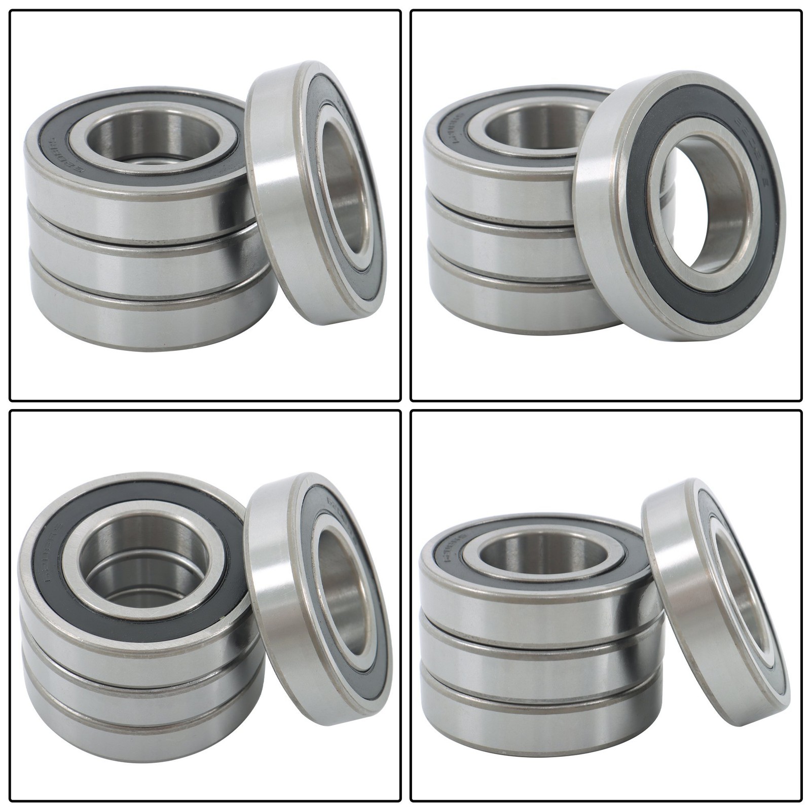 4pcs 6208-2RS Ball Bearings 40x80x18mm Double Rubber Sealed