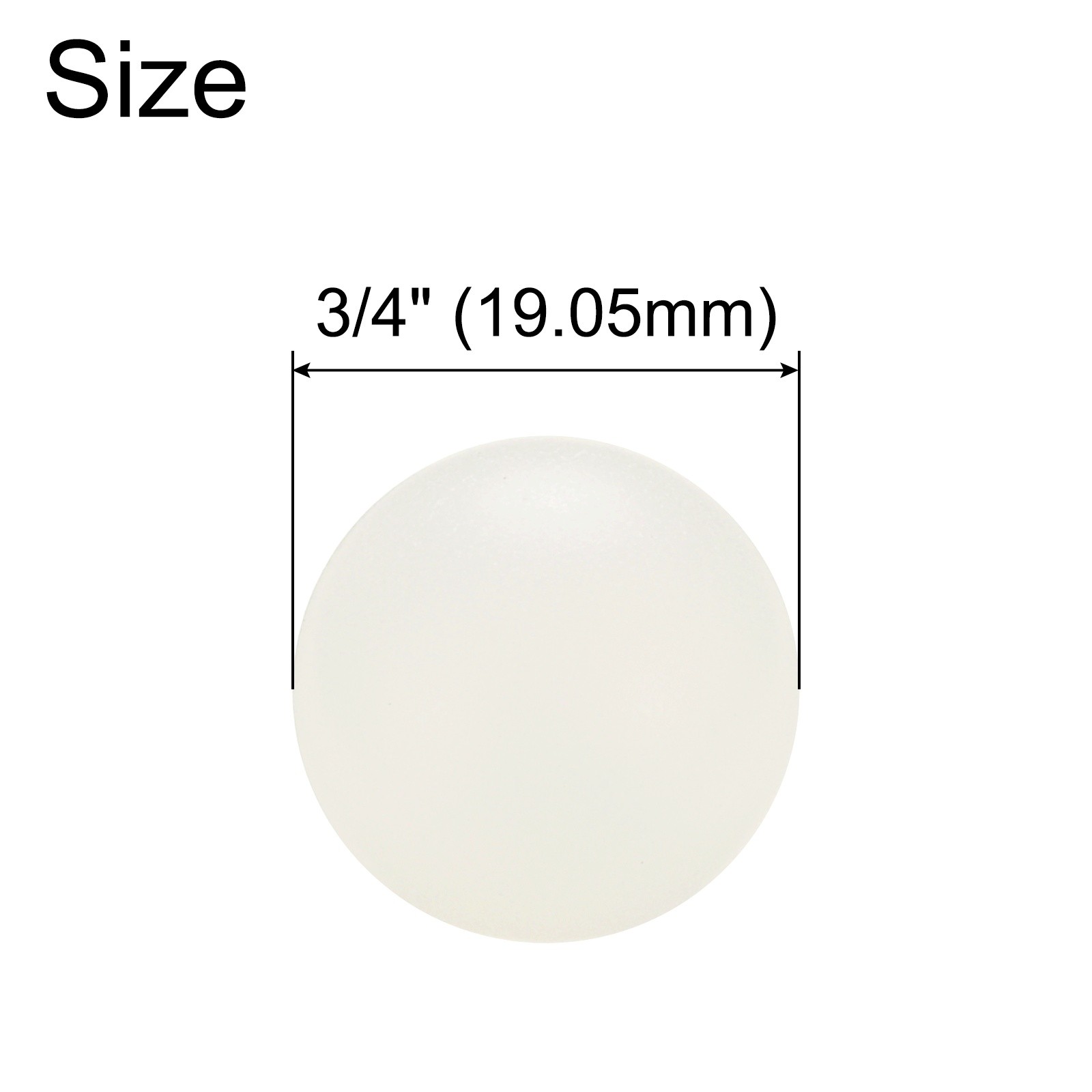 10pcs Nylon Balls 3/4″ 19.05mm for Precision G2, Polished, White