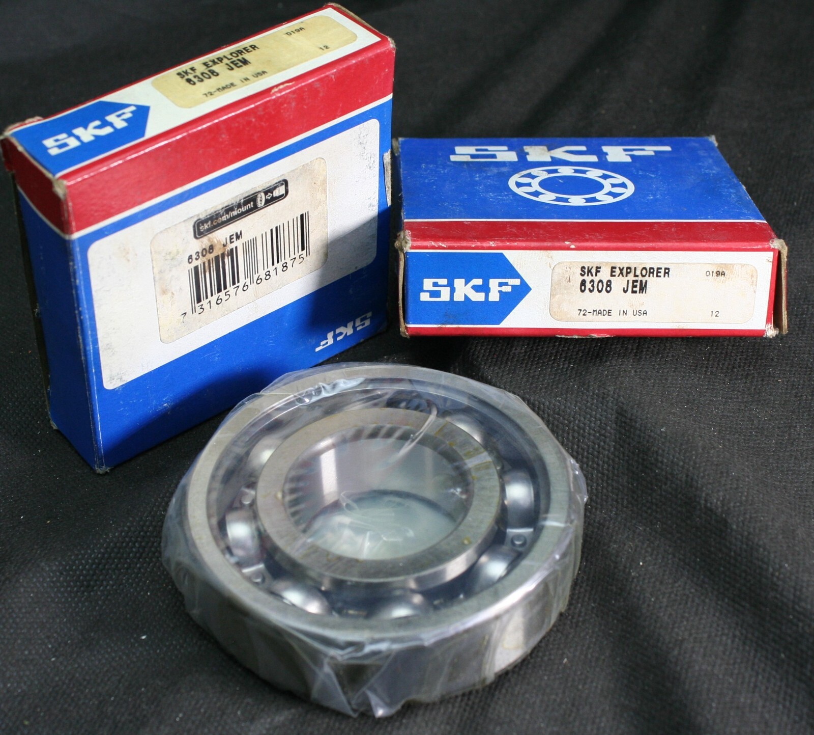 One (1) SKF 6308 JEM Deep Groove Bearing 40MM ID 6308/C3 USA NEW