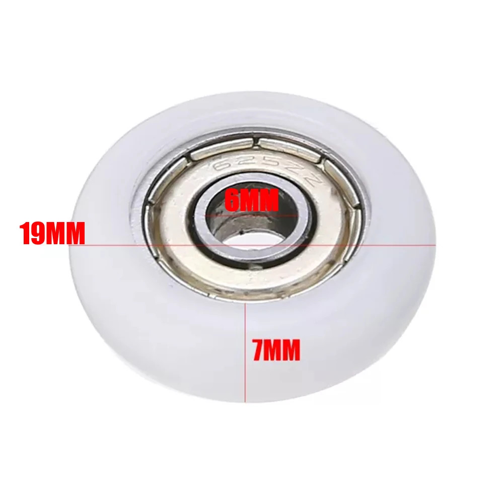 10 Pack U608ZZ Nylon Pulley U-Groove Ball Bearing 23mm Roller Wheel