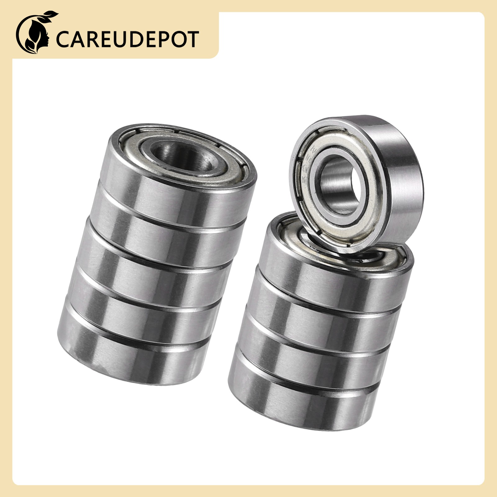 10pcs 6x15x5 mm Double Metal Shield 696-ZZ Single Row Deep Groove Ball Bearings