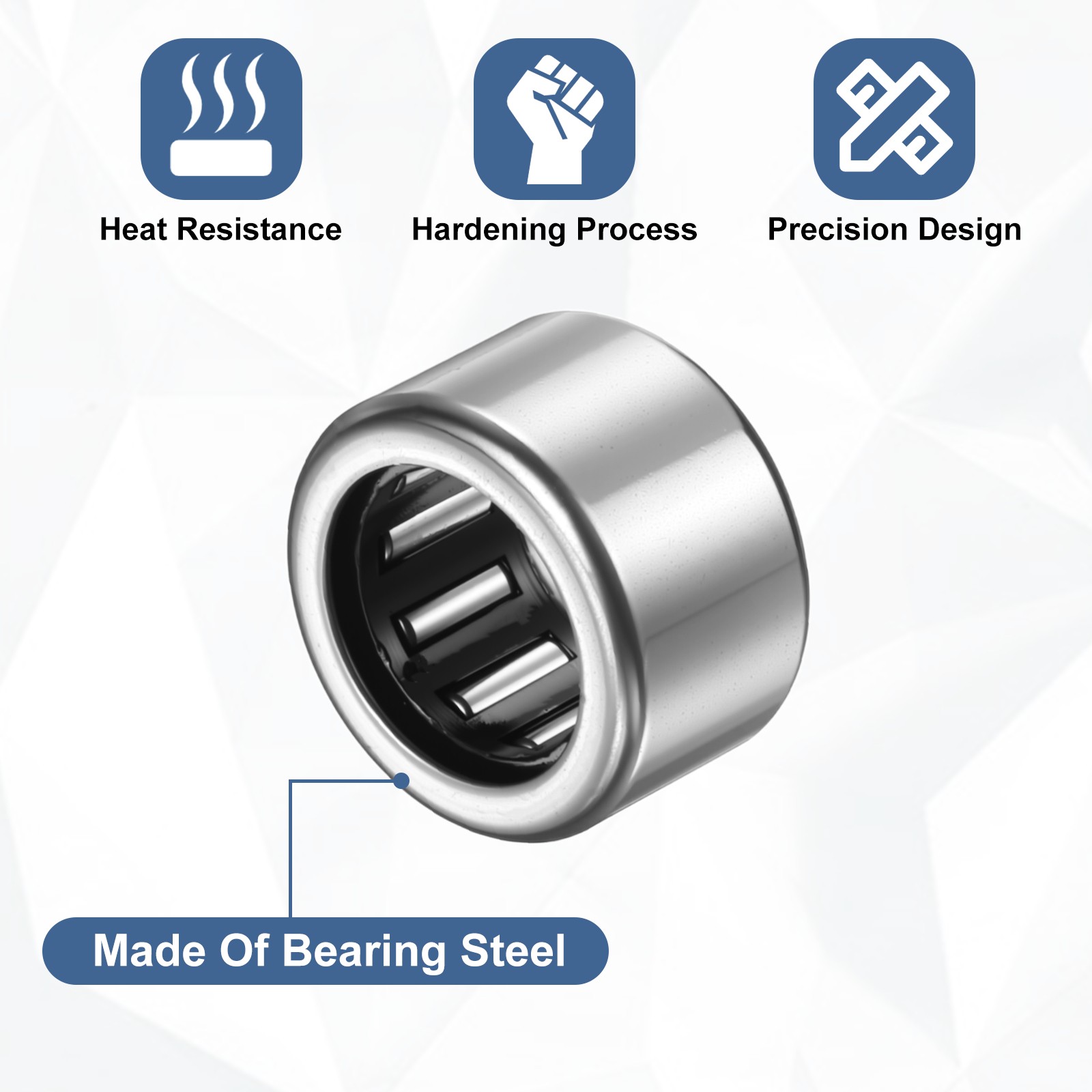 8pcs SCE55 Needle Roller Bearings 5/16″ x 1/2″ x 5/16″ Chrome Steel Open End