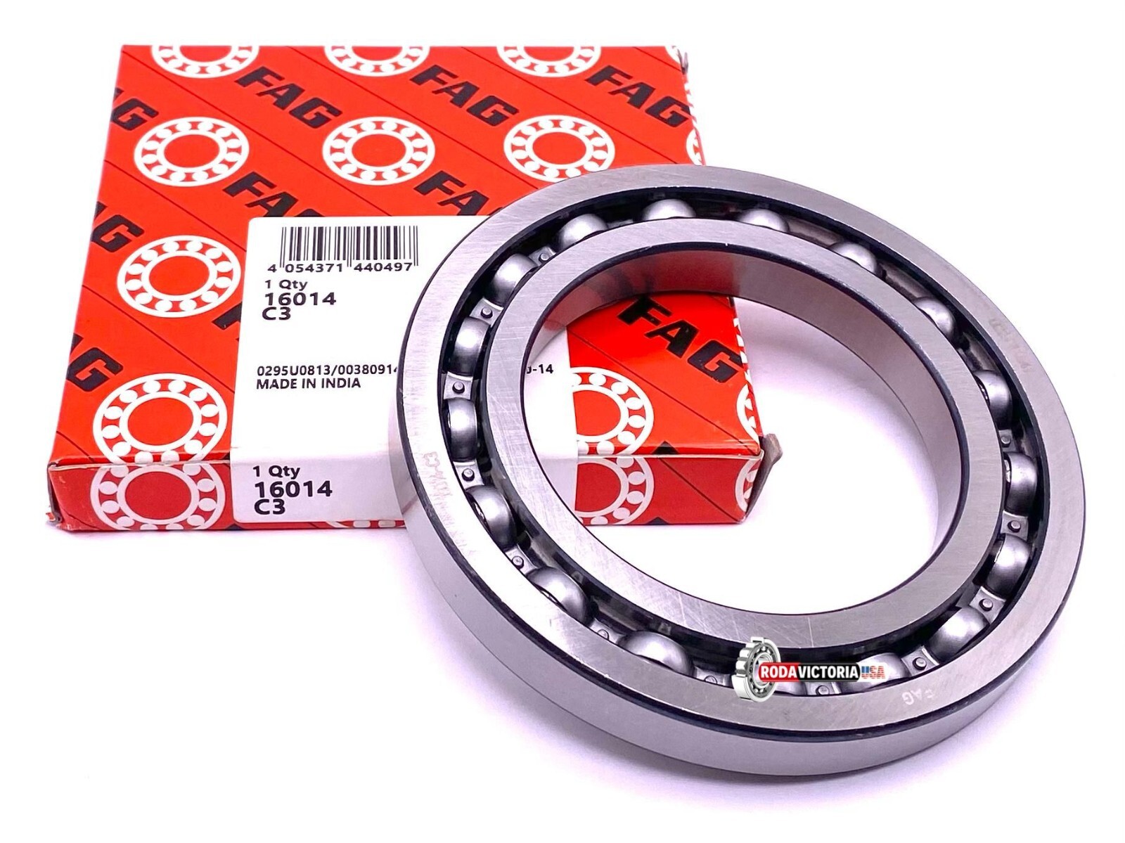 FAG 16014 C3 Deep Groove Ball Bearing, Open Type, No Seals 70x110x13 mm