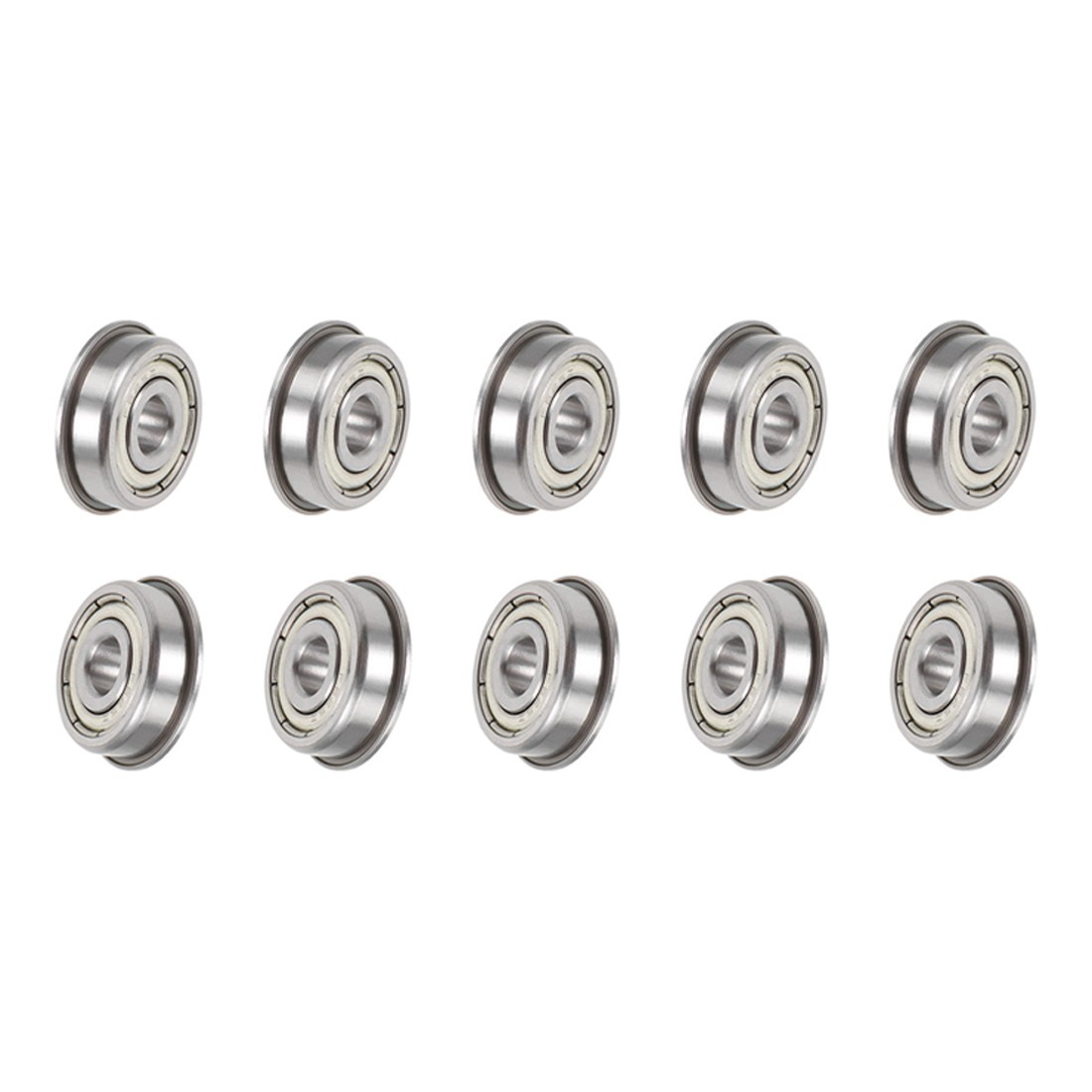 Flange Ball Bearing F625ZZ Shielded Chrome Bearings 10Pcs