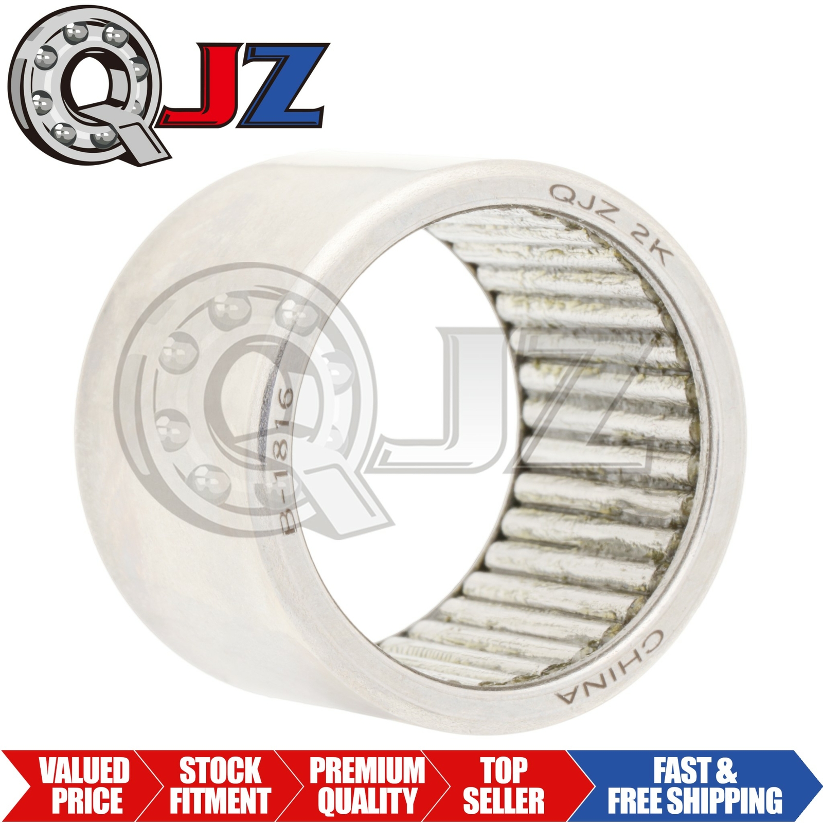 [1-Pack] B1816 Drawn Cup Needle Roller Bearing 1-1/8″ x 1-3/8″ x 1″ (IDxODxW)