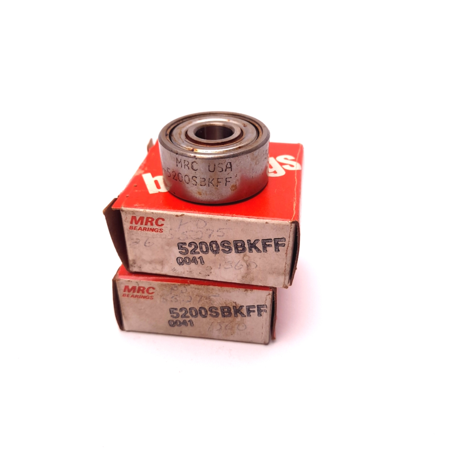 Lot of 2 TRW 5200SBKFF Double Shielded Ball Bearing ID: 10mm OD: 30mm x 14.3mm