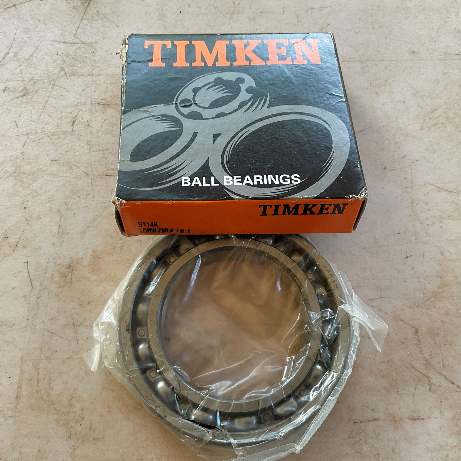 9114K Timken Ball Bearing Single Row Made in Japan (Fafnir)