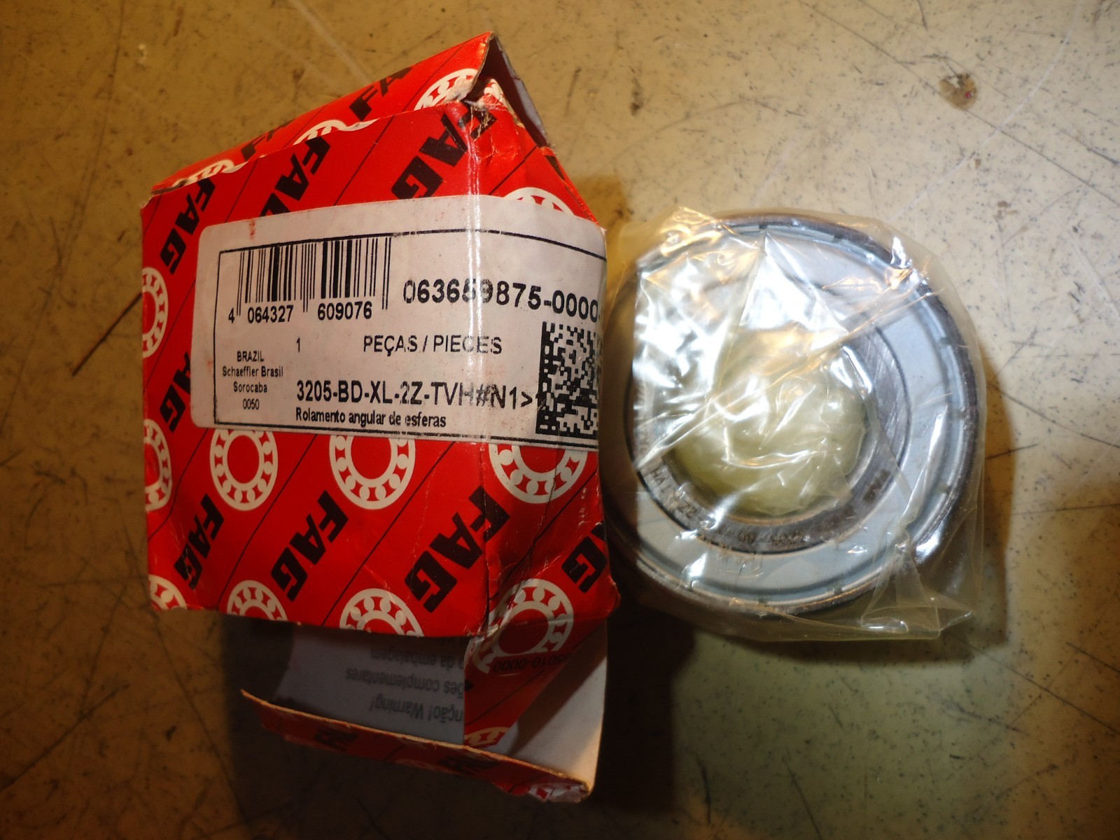FAG 3205 BD XL 2Z TVH New Double Row Ball Bearing 25x52x20.6mm